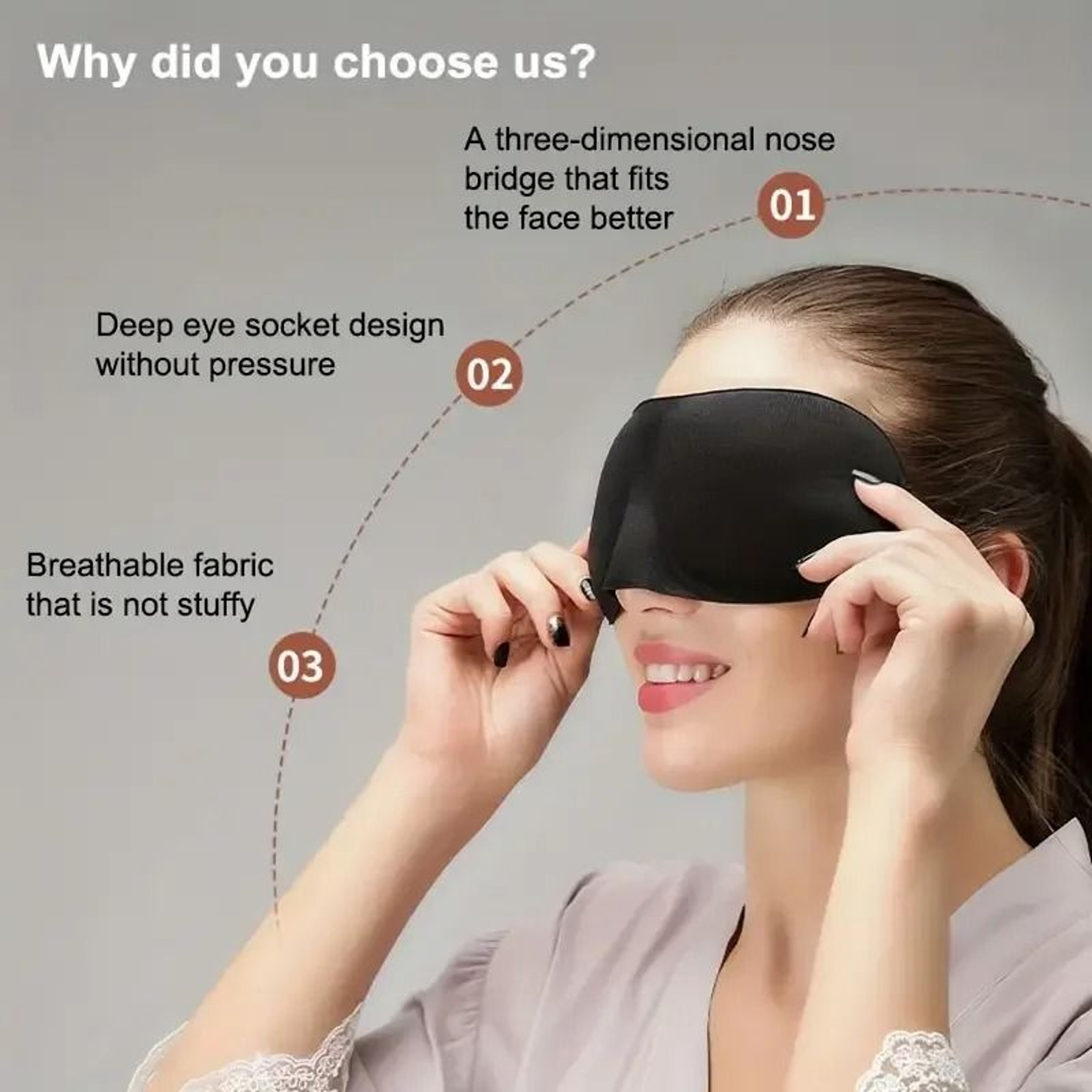3D Stereoscopic Sleep Magic Memory Sponge Eye Mask 1