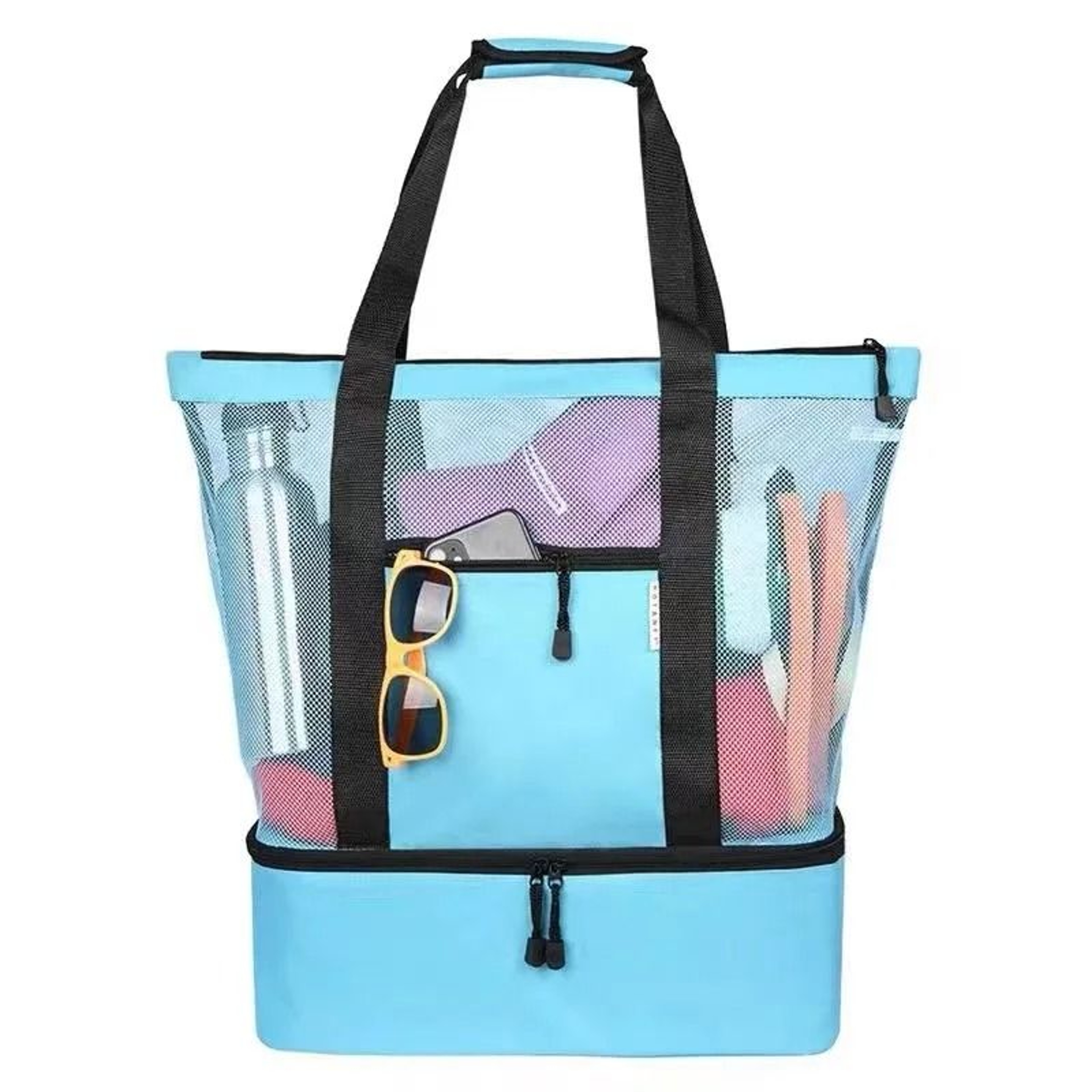 HighCapacity Mesh Picnic And Beach Bag 4