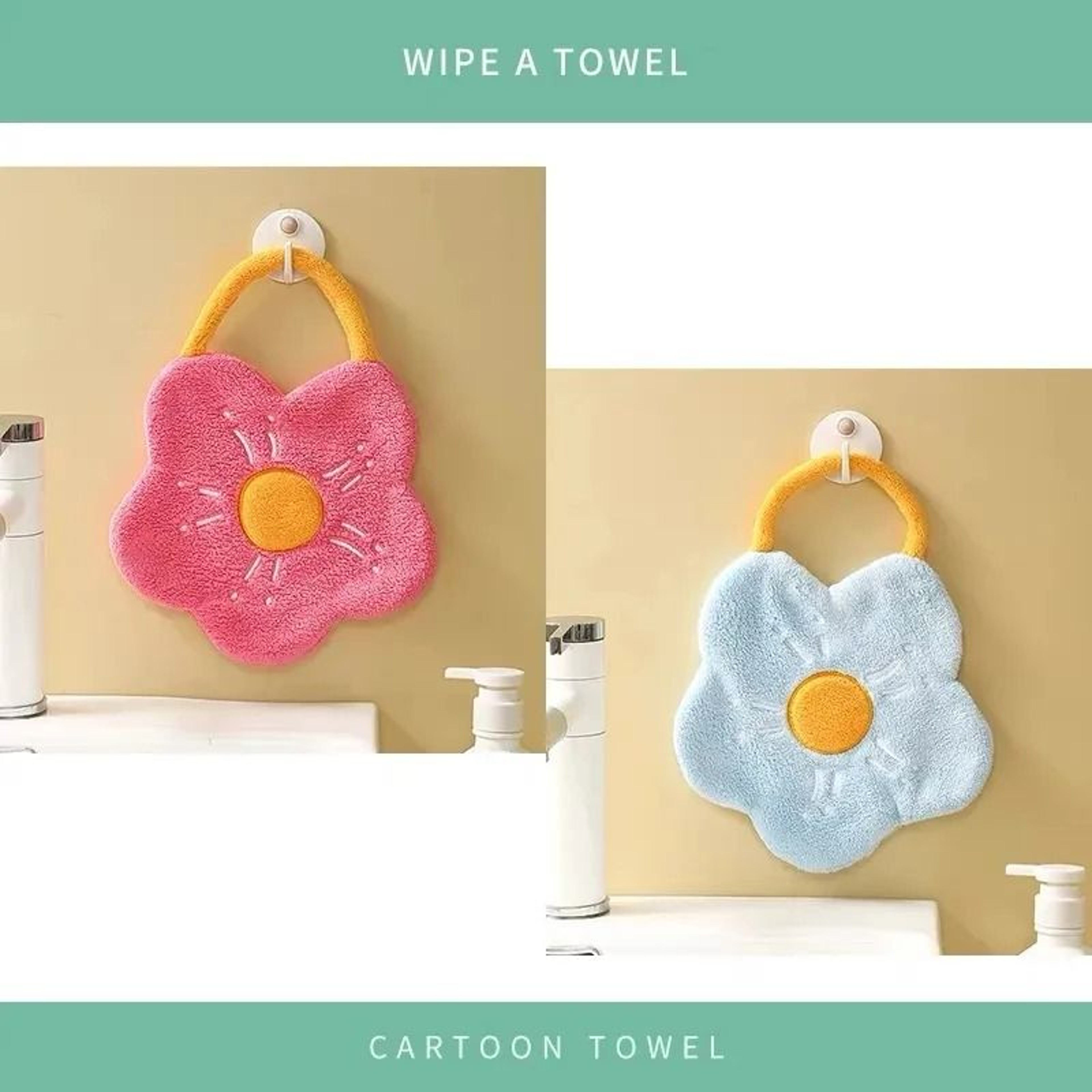Quick Dry Creative Flower Shape Hand Towel 9