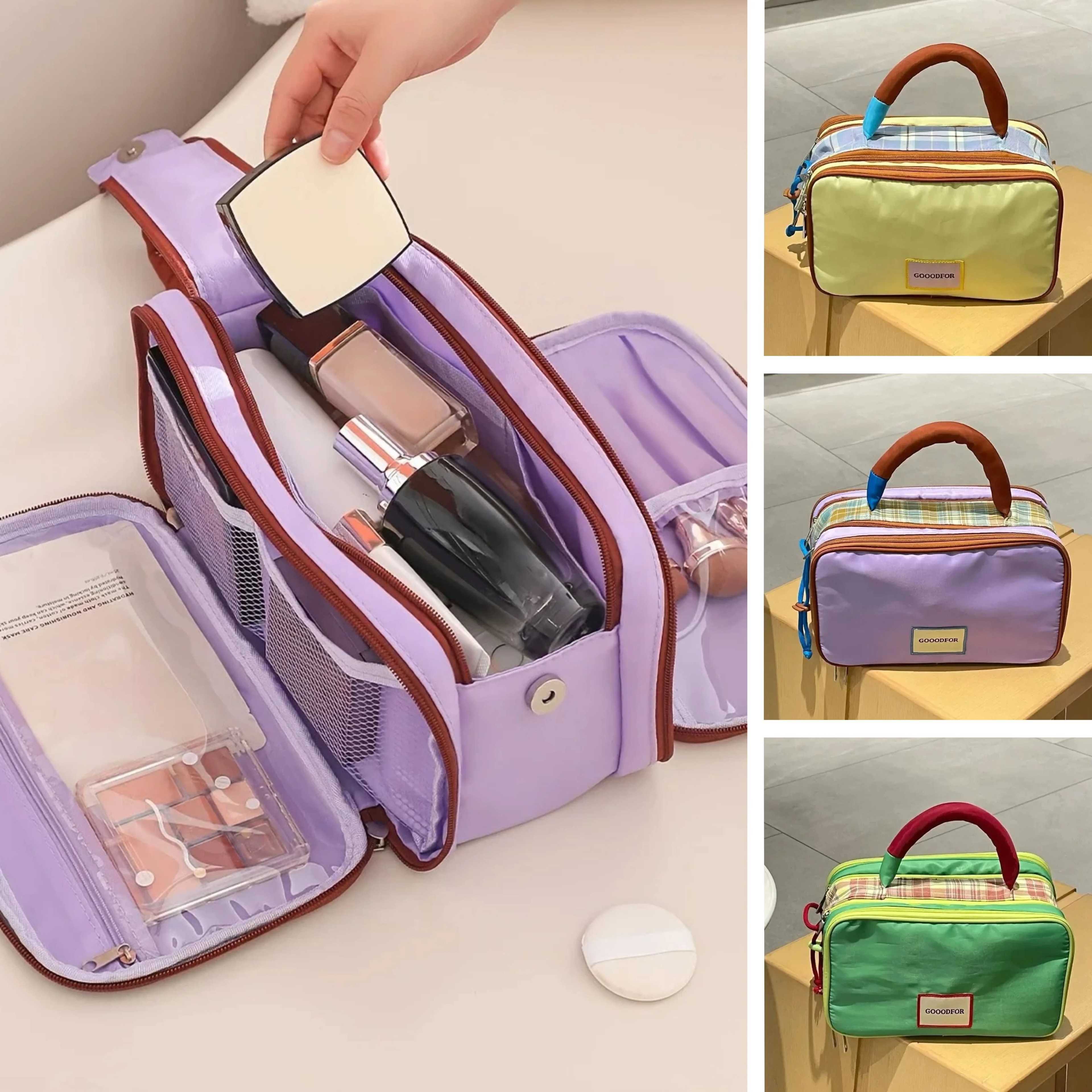 Portable MultiFunctional Collision Color Makeup Bag 0