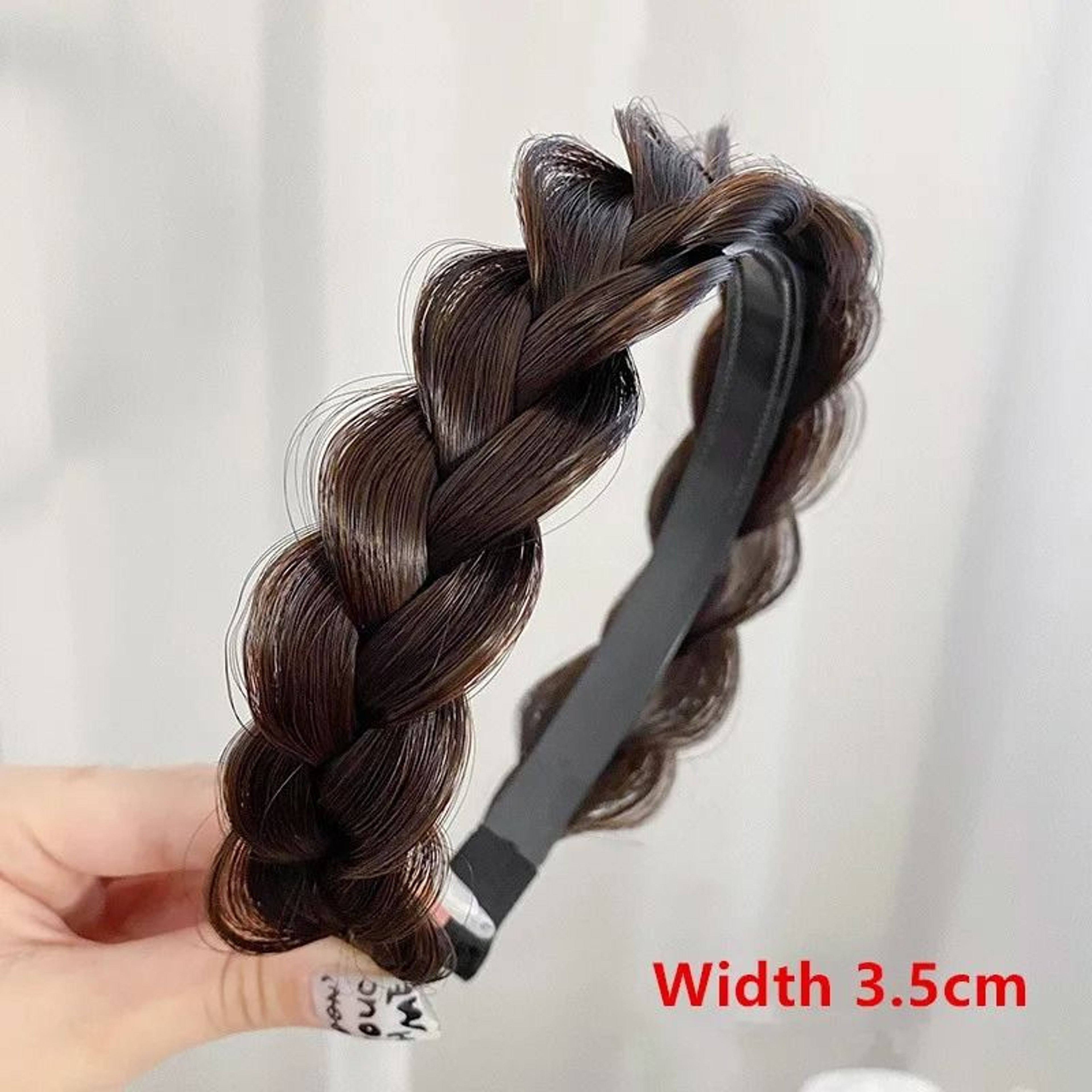 AOSIWIG Synthetic Wide Fishbone Braid Headband 10