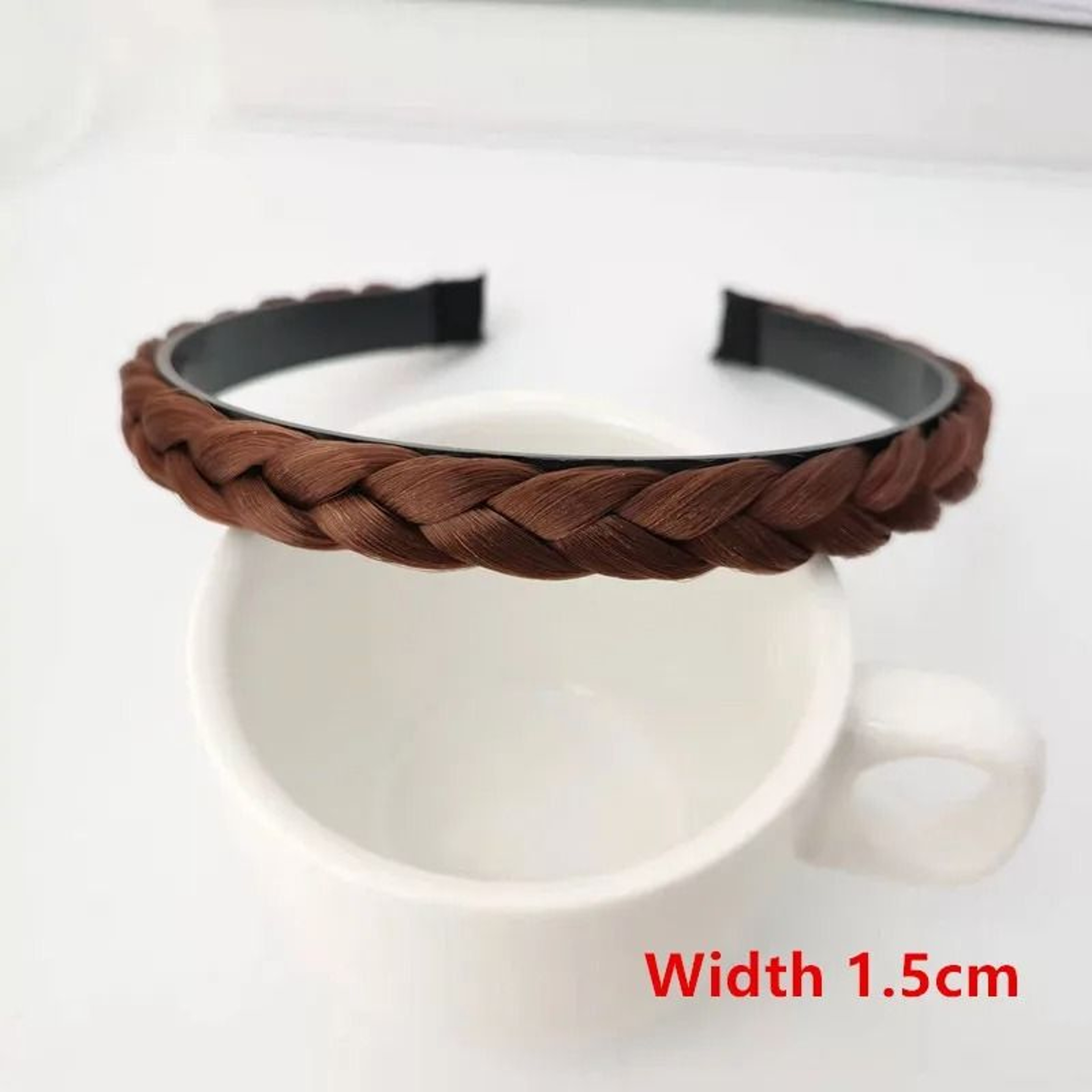 AOSIWIG Synthetic Wide Fishbone Braid Headband 11
