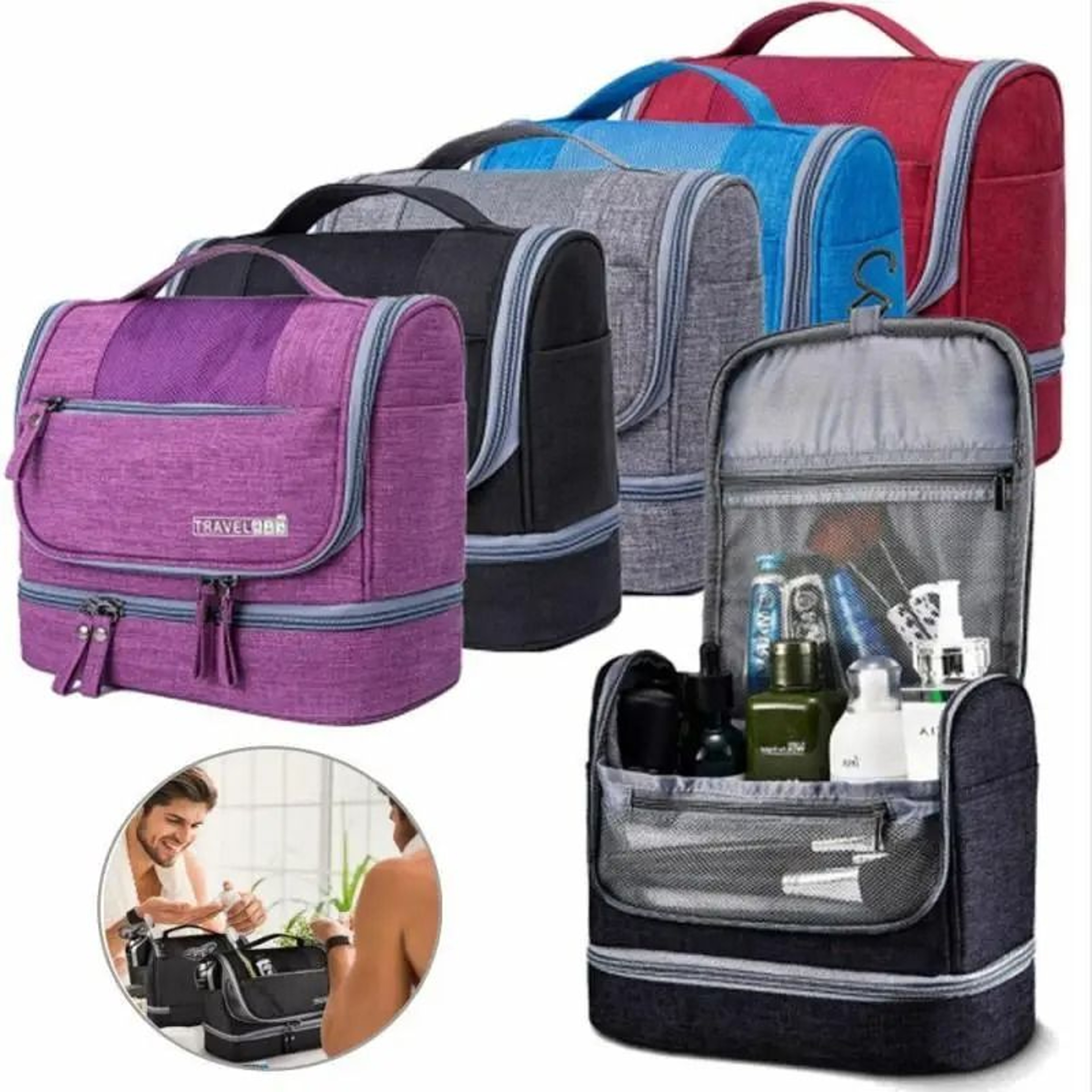 Foldable Waterproof Hanging Toiletry Washbag 1