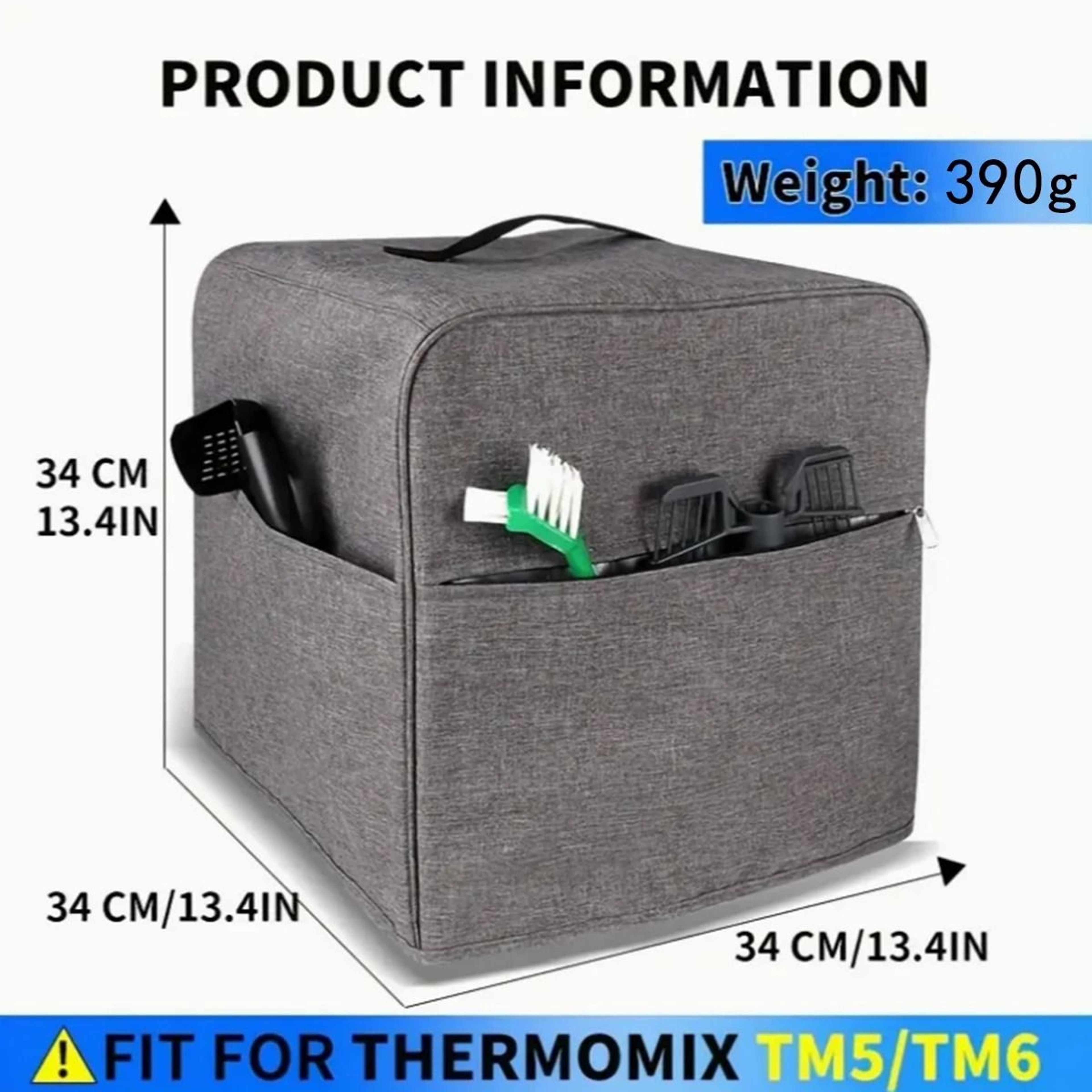 Thermomix TM5TM6 Grey Oxford Cloth Protective Cover 3