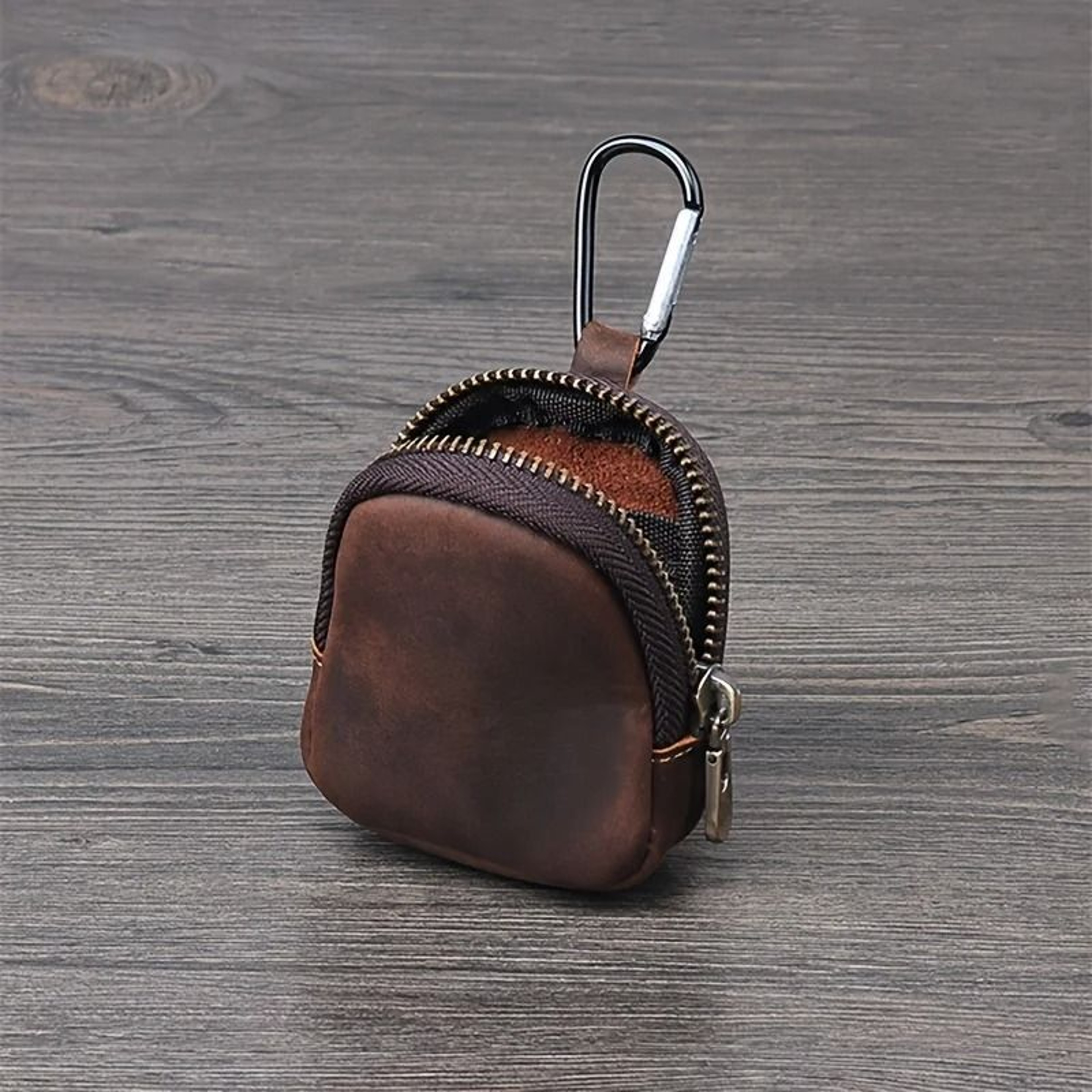 Retro Genuine FullGrain Cow Leather Coin Purse 1