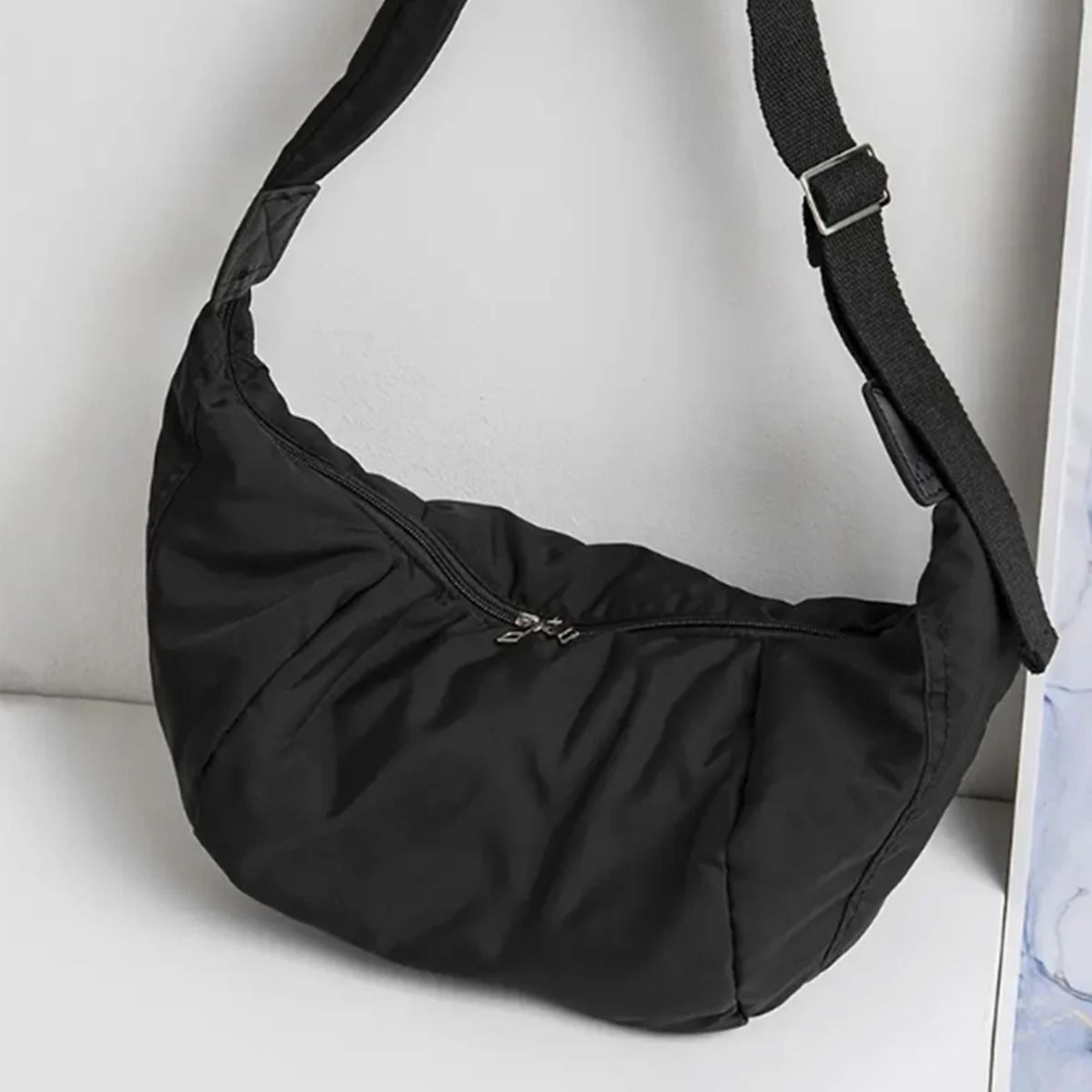 Fashion Canvas Down Crossbody Dumpling Bag 1