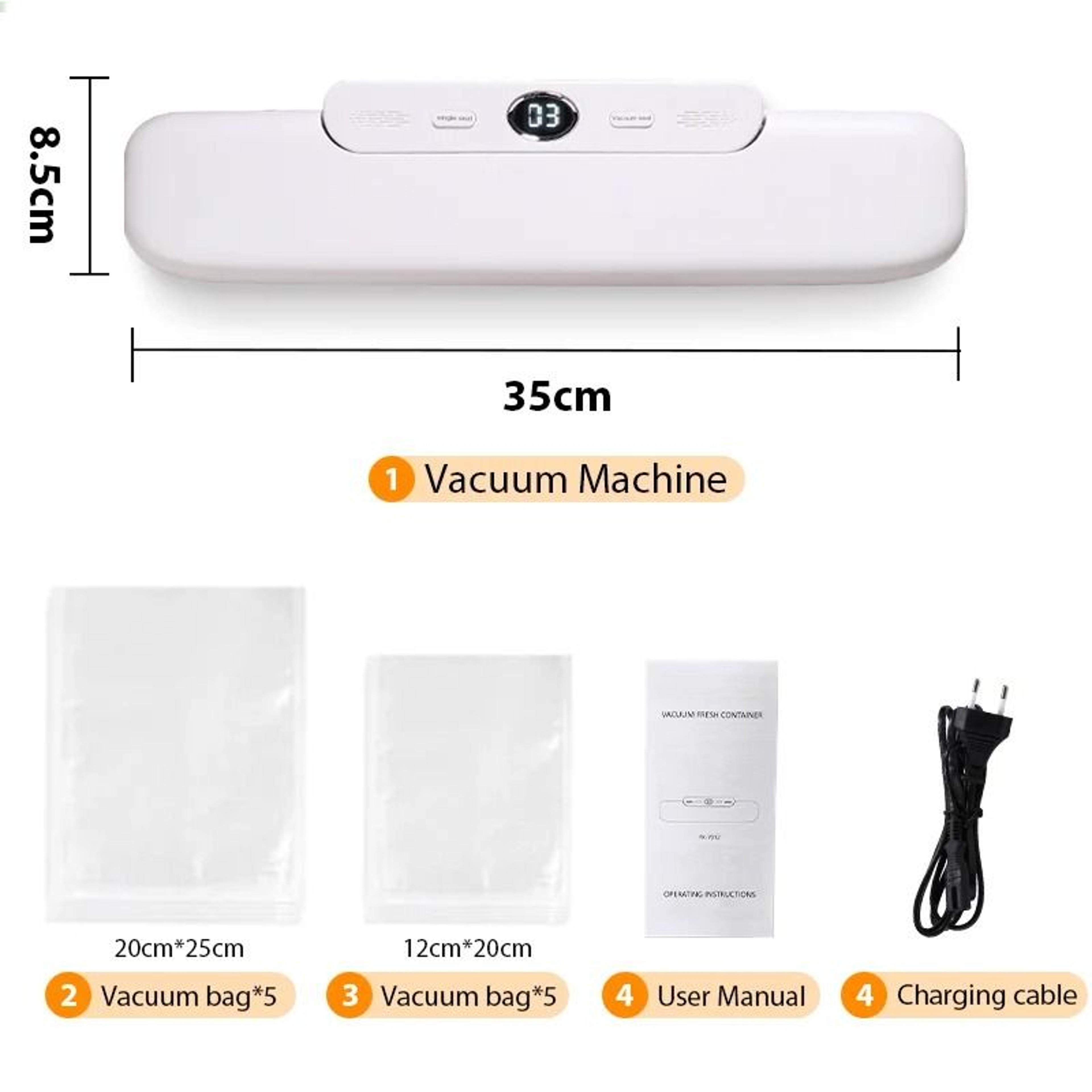 SaengQ Household Food Vacuum Sealer Machine Set 7