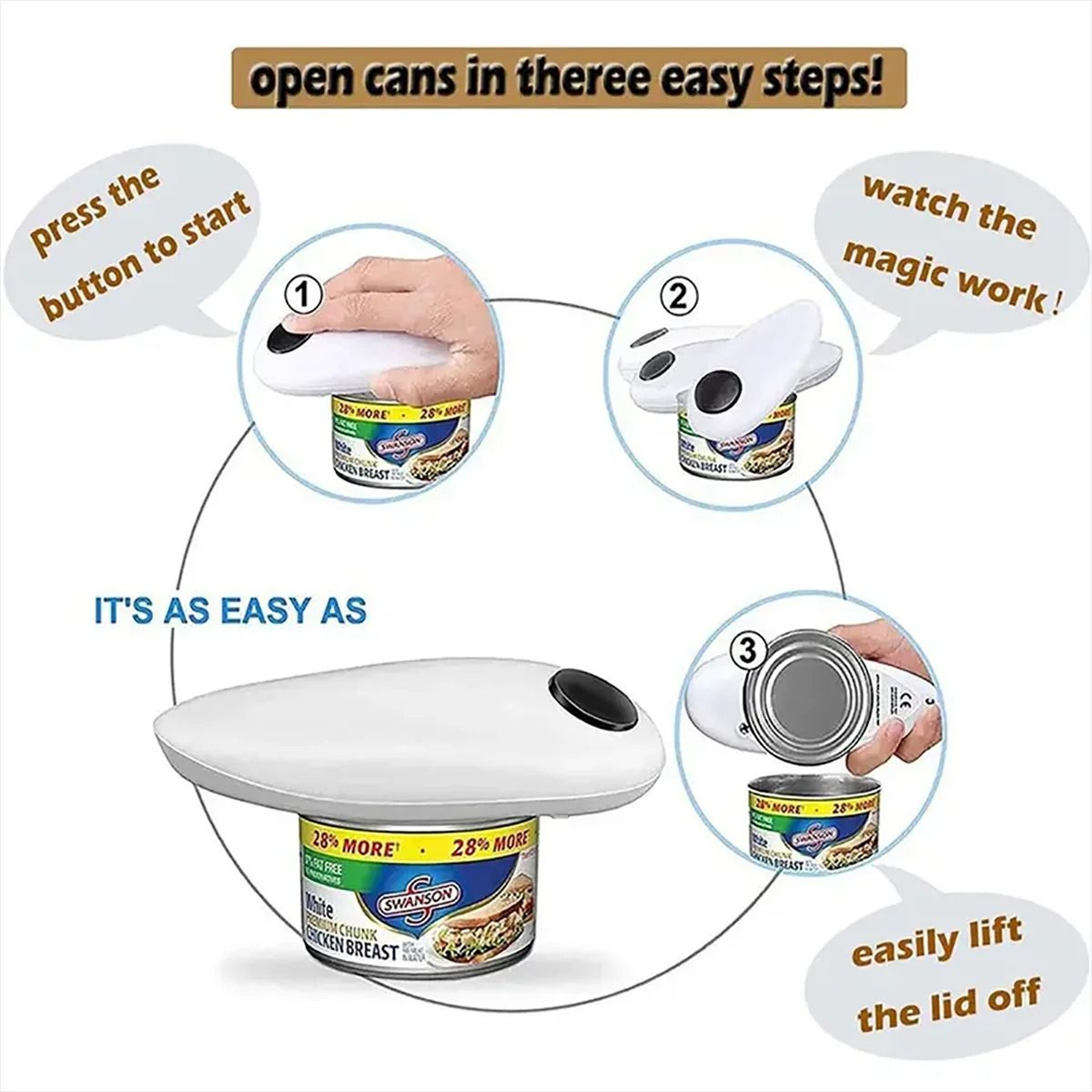 AutoOpen Pro Electric Can And Bottle Opener Set 4