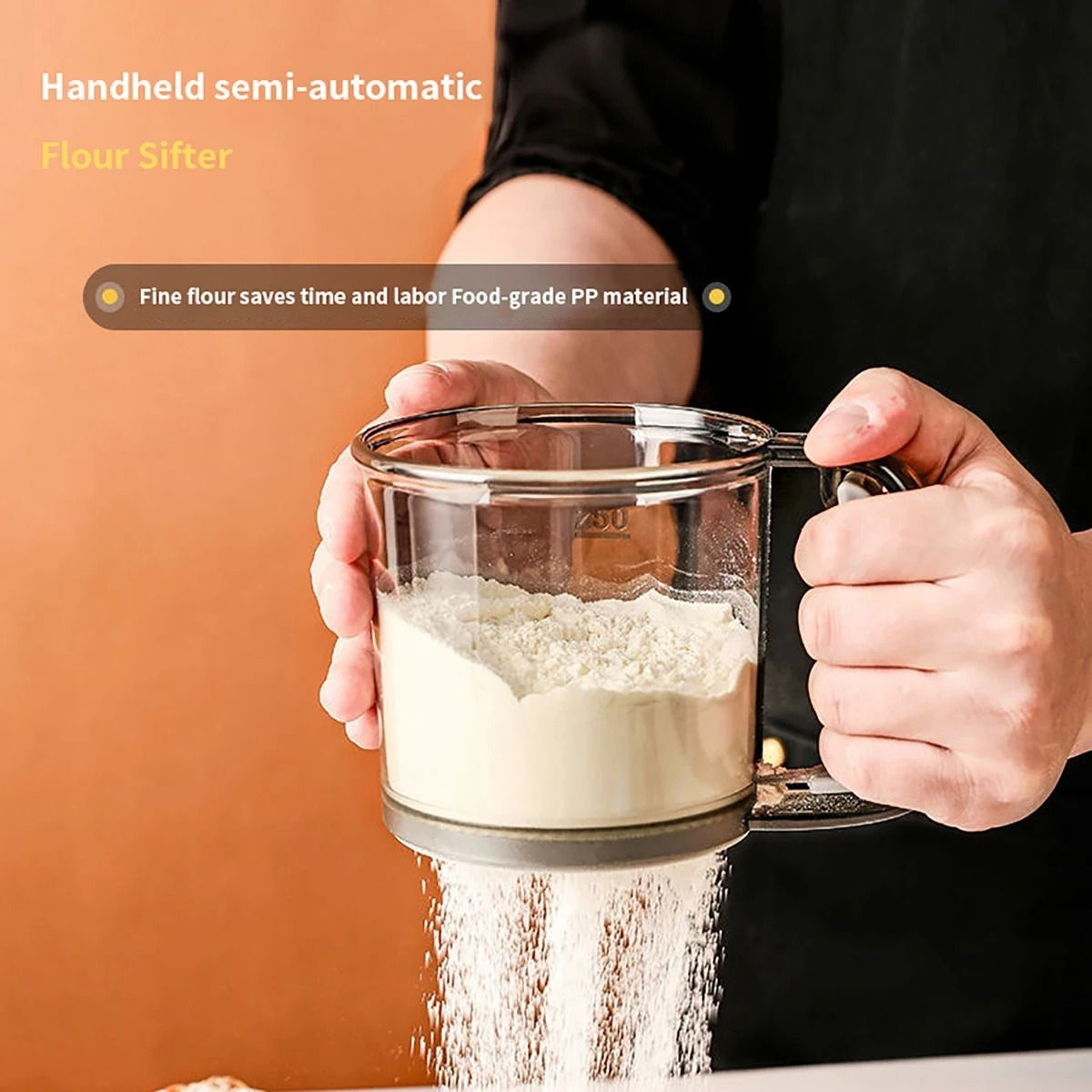 SemiAutomatic Handheld Flour Sieve With Capacity Scale 2