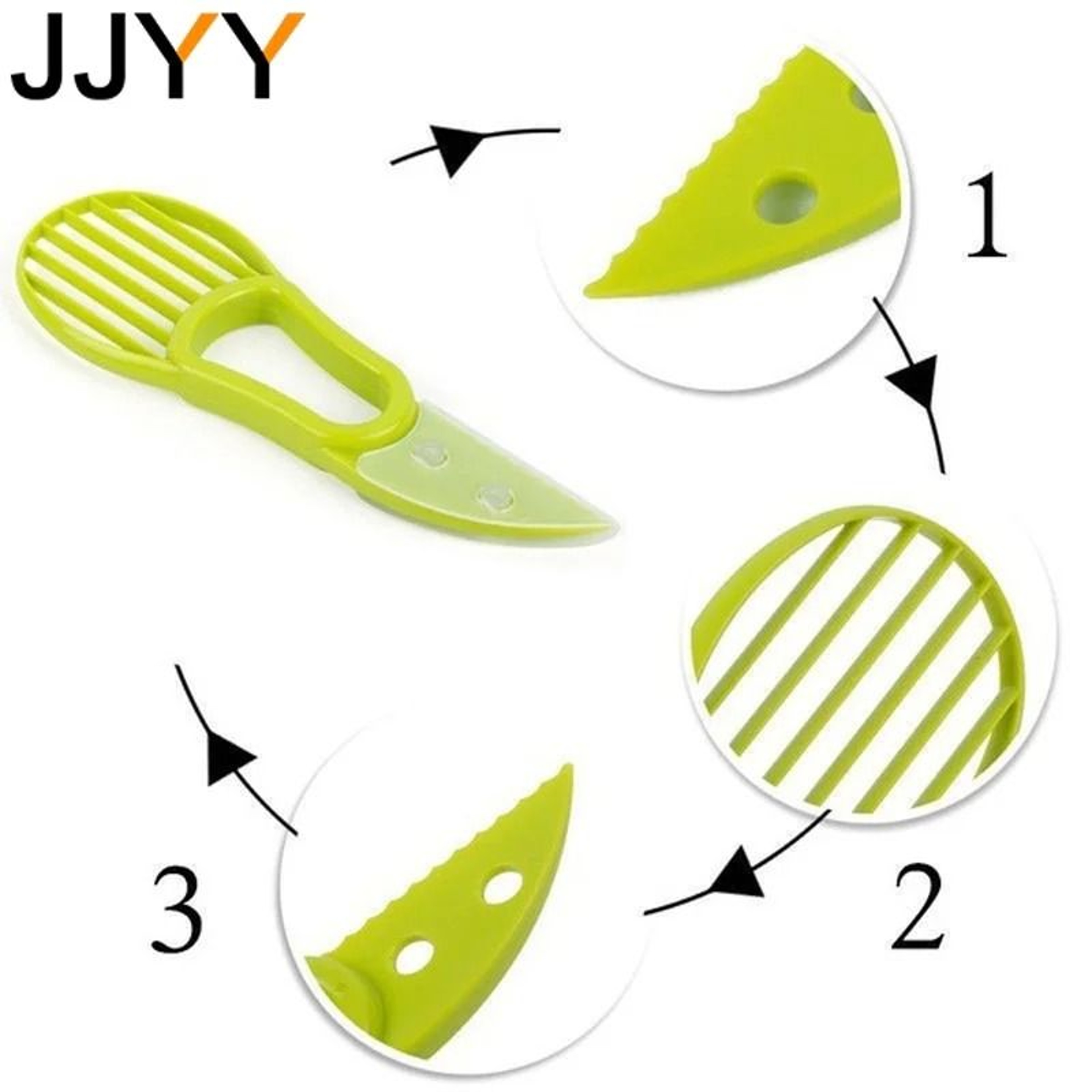 JJYY 3 In 1 Avocado Slicer And Pulp Separator 5