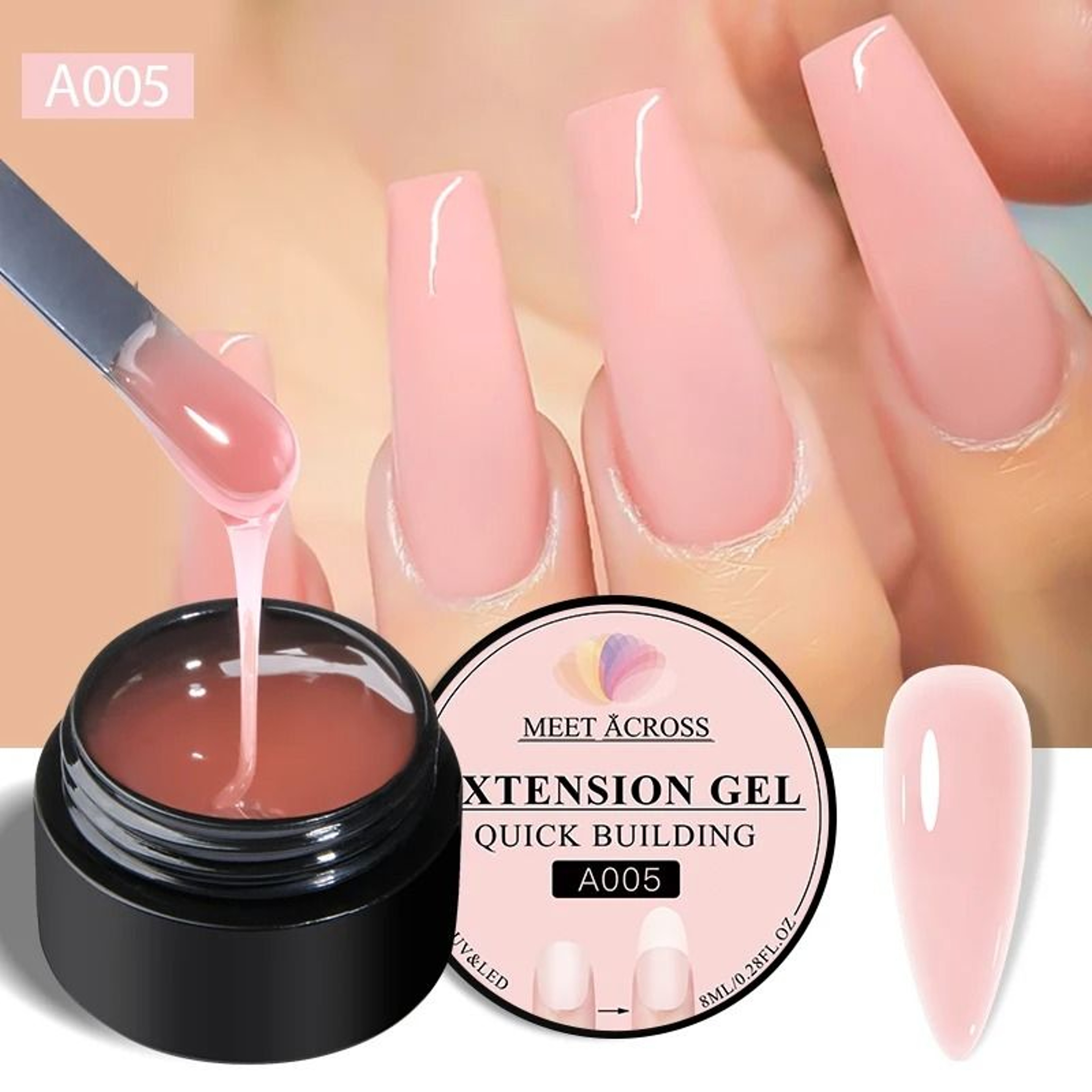 MEET ACROSS Milk White Quick Extension Gel 5