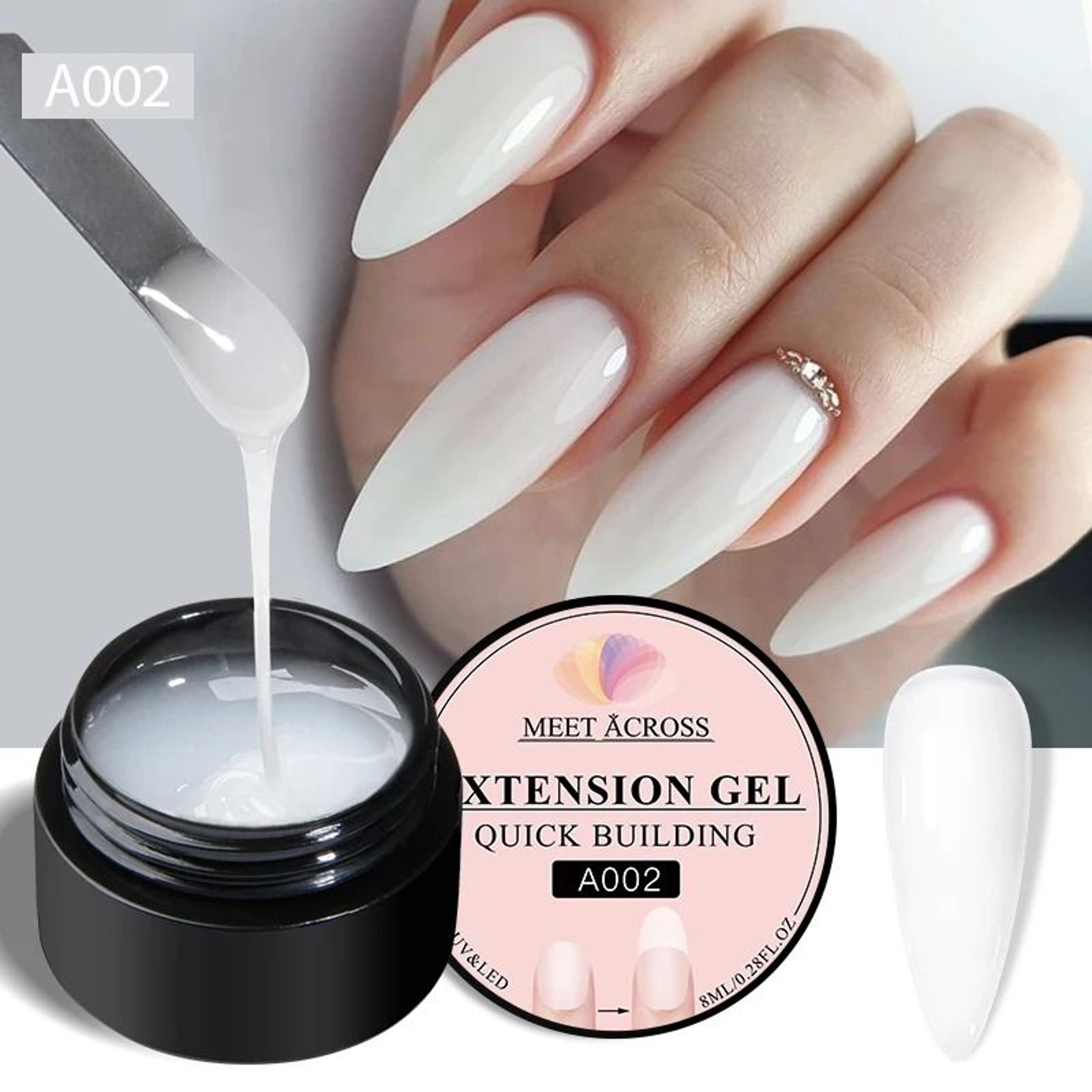 MEET ACROSS Milk White Quick Extension Gel 7