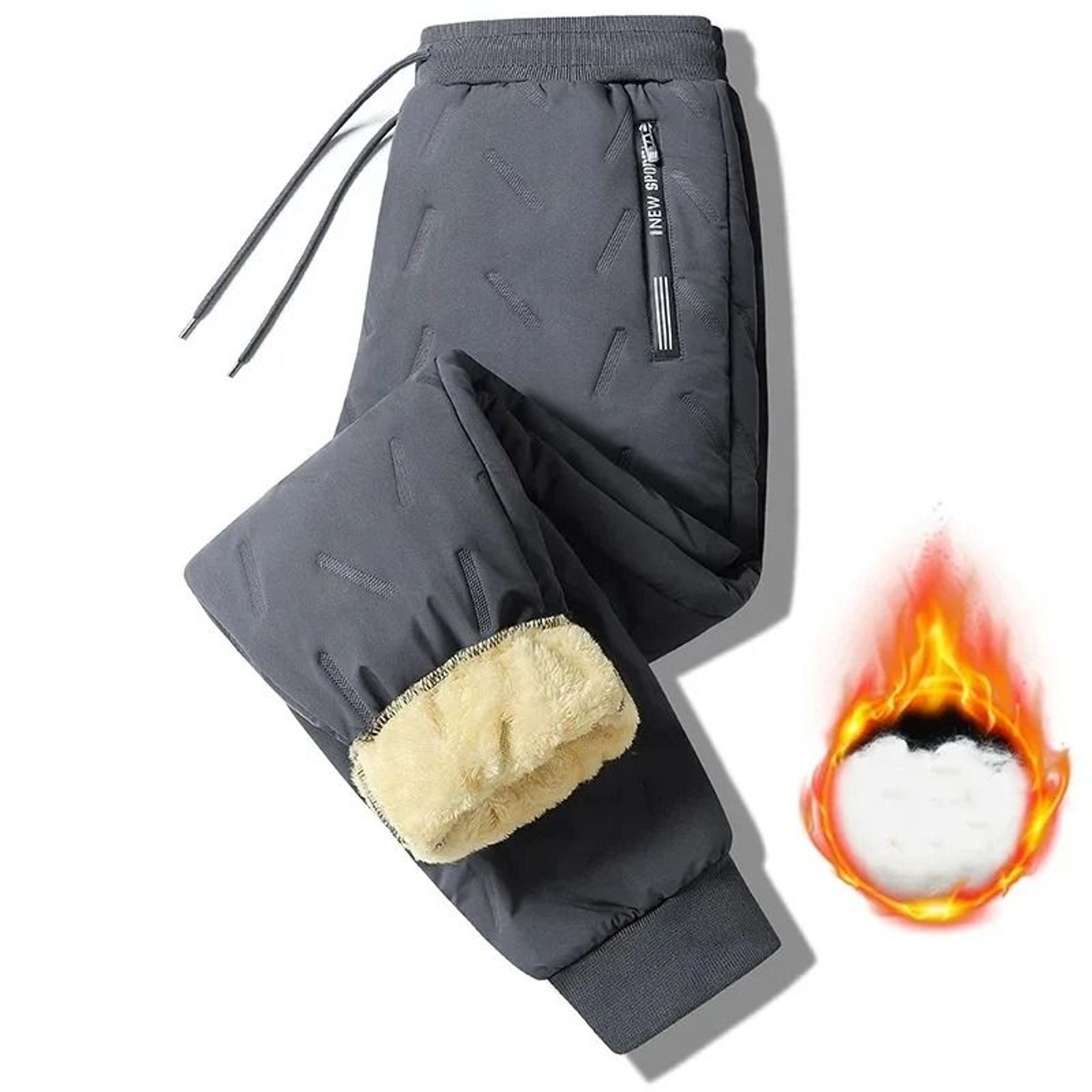 Winter Thickened Womens Drawstring Pants 8
