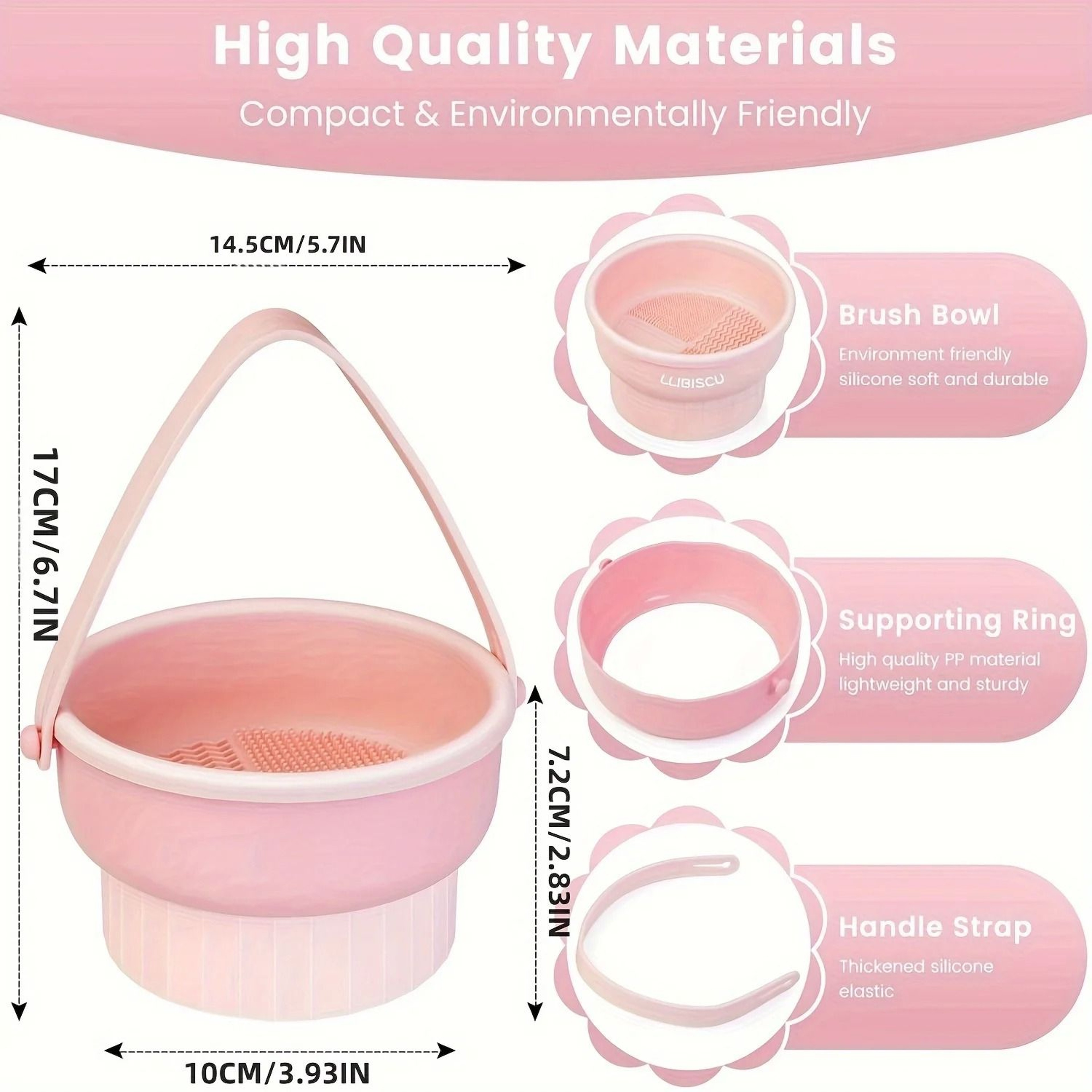 3In1 Silicone Makeup Brush Cleaner Mat  Drying Rack 5