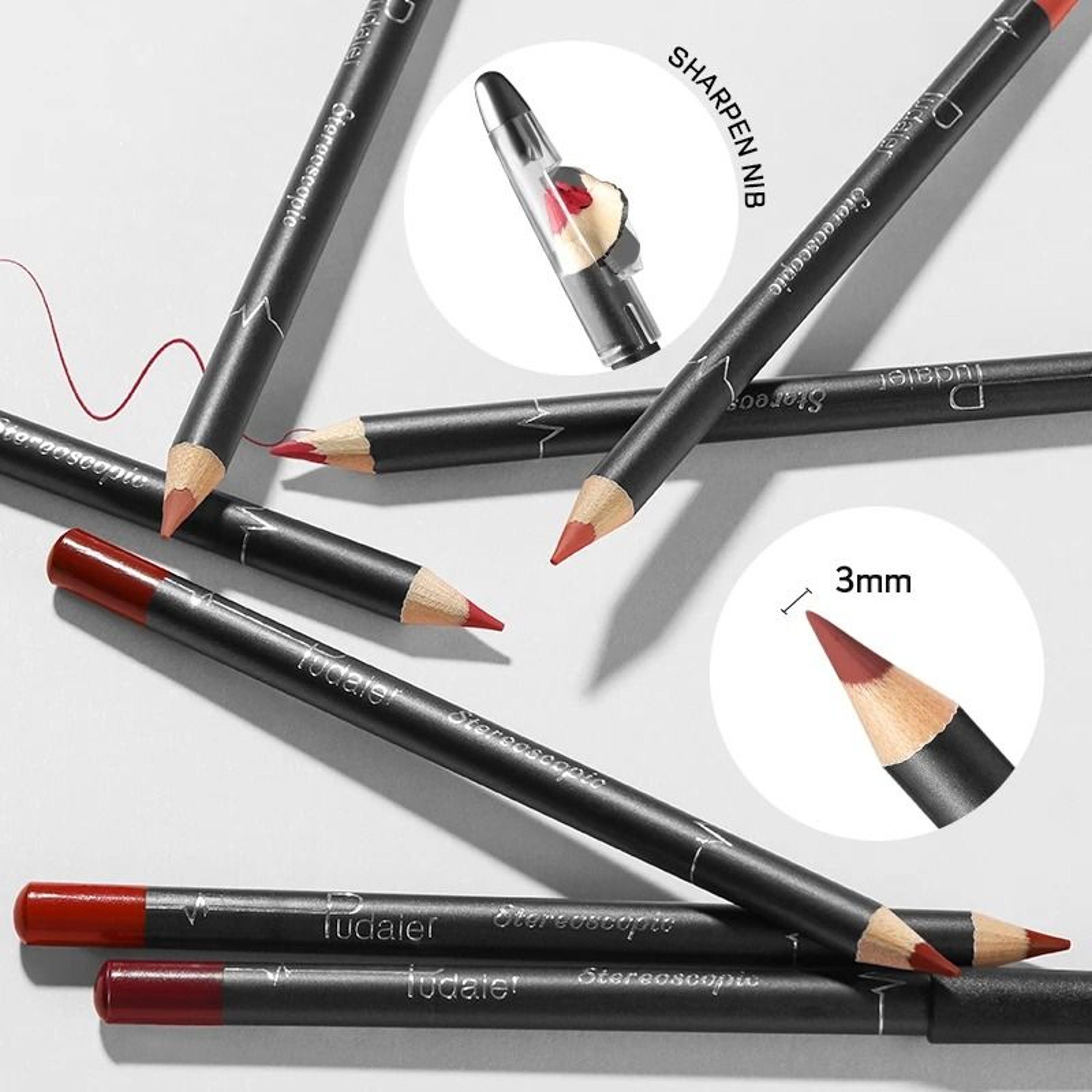 Waterproof Matte Lipliner Pencil Set 5