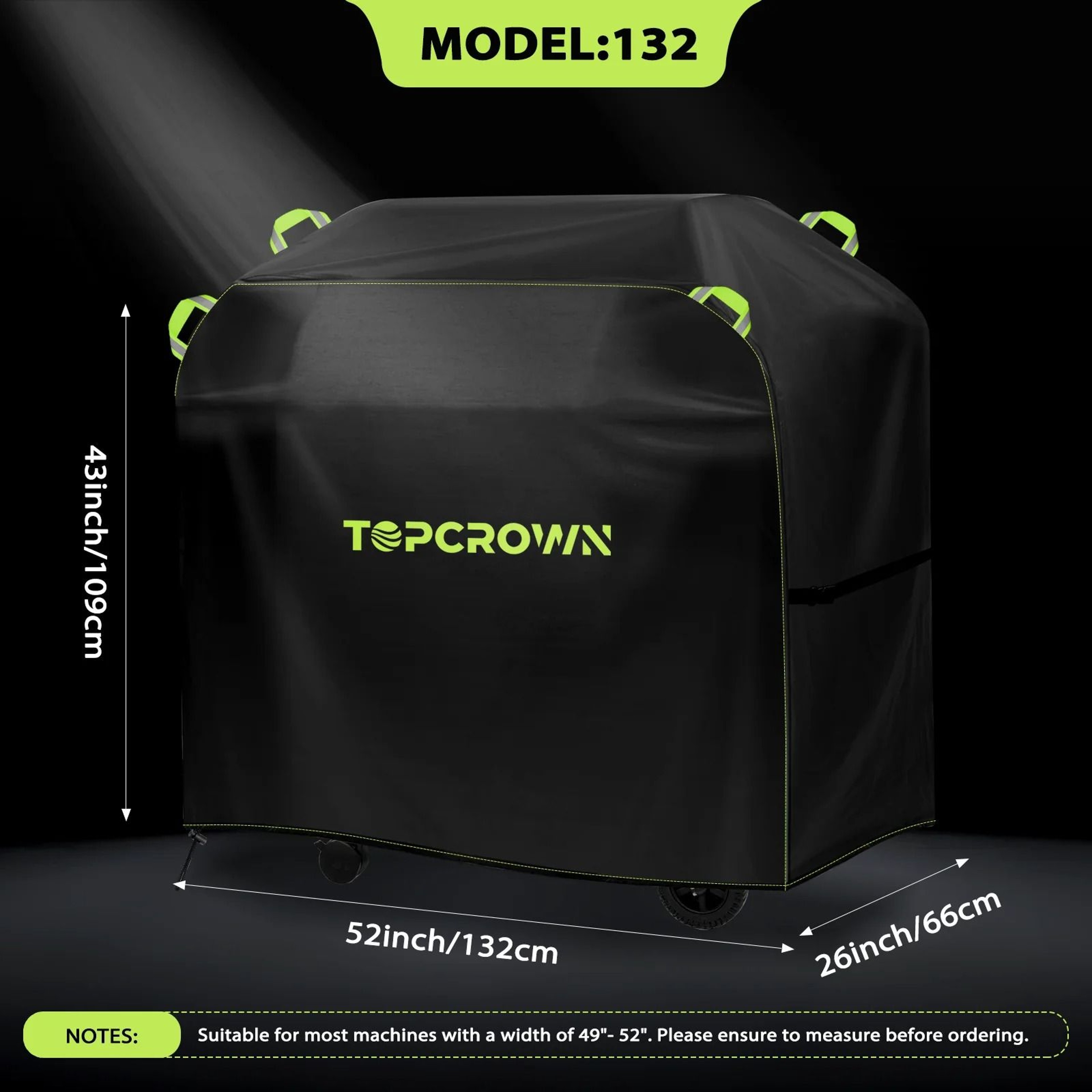 Premium BBQ Grill Cover With Reflective Safety Strips 7