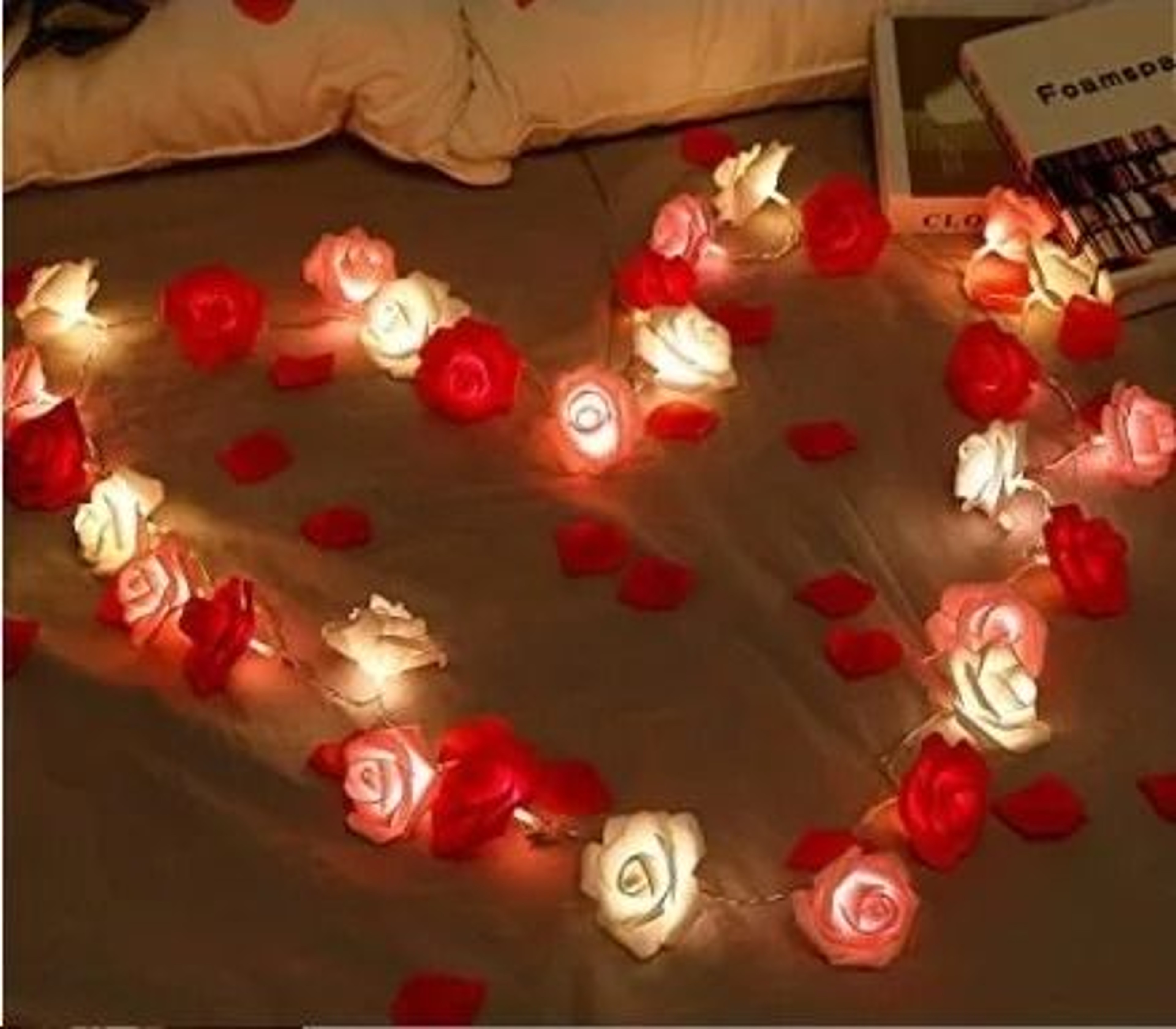 BatteryOperated Rose Flower String Lights 10