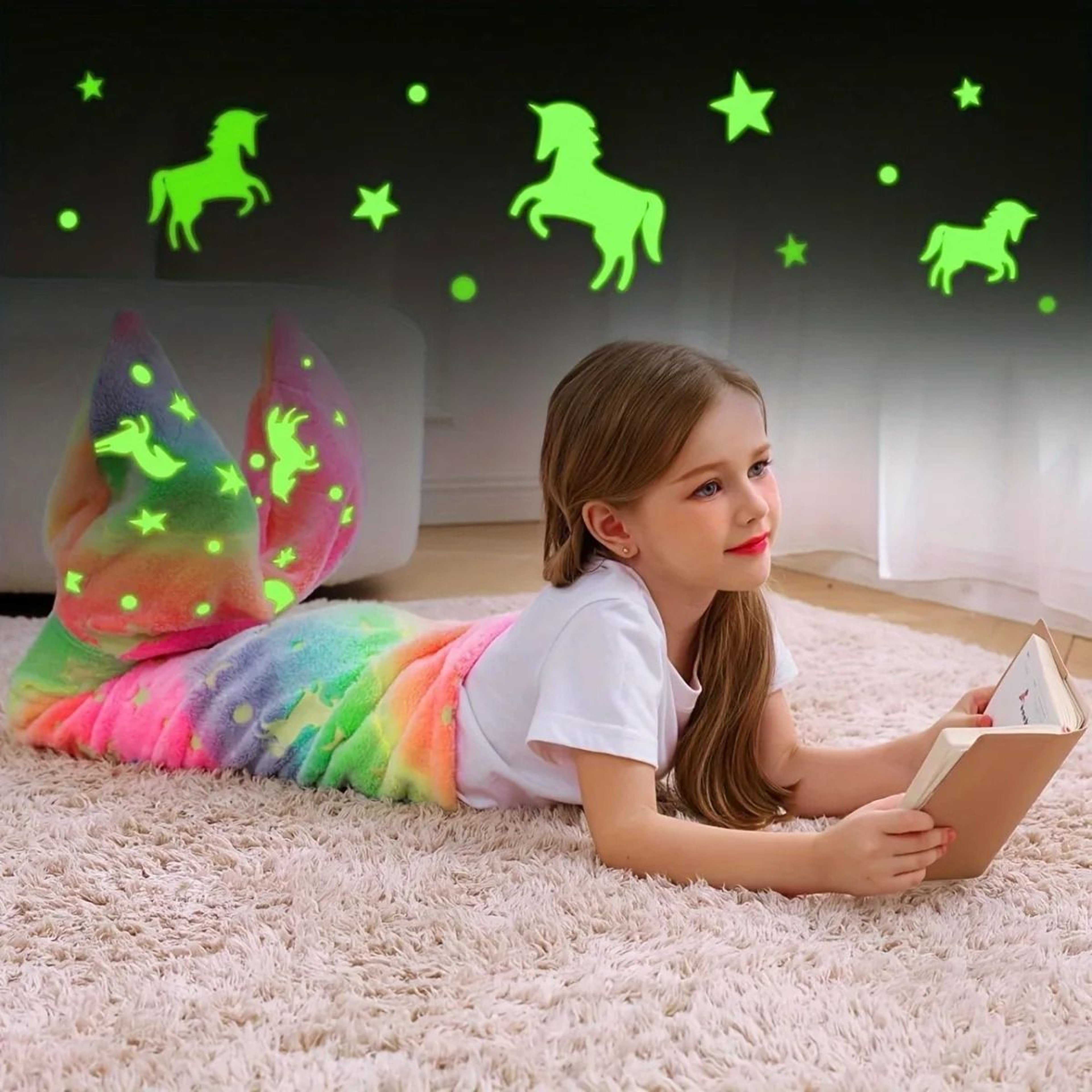 GlowintheDark Mermaid Tail Blanket 5