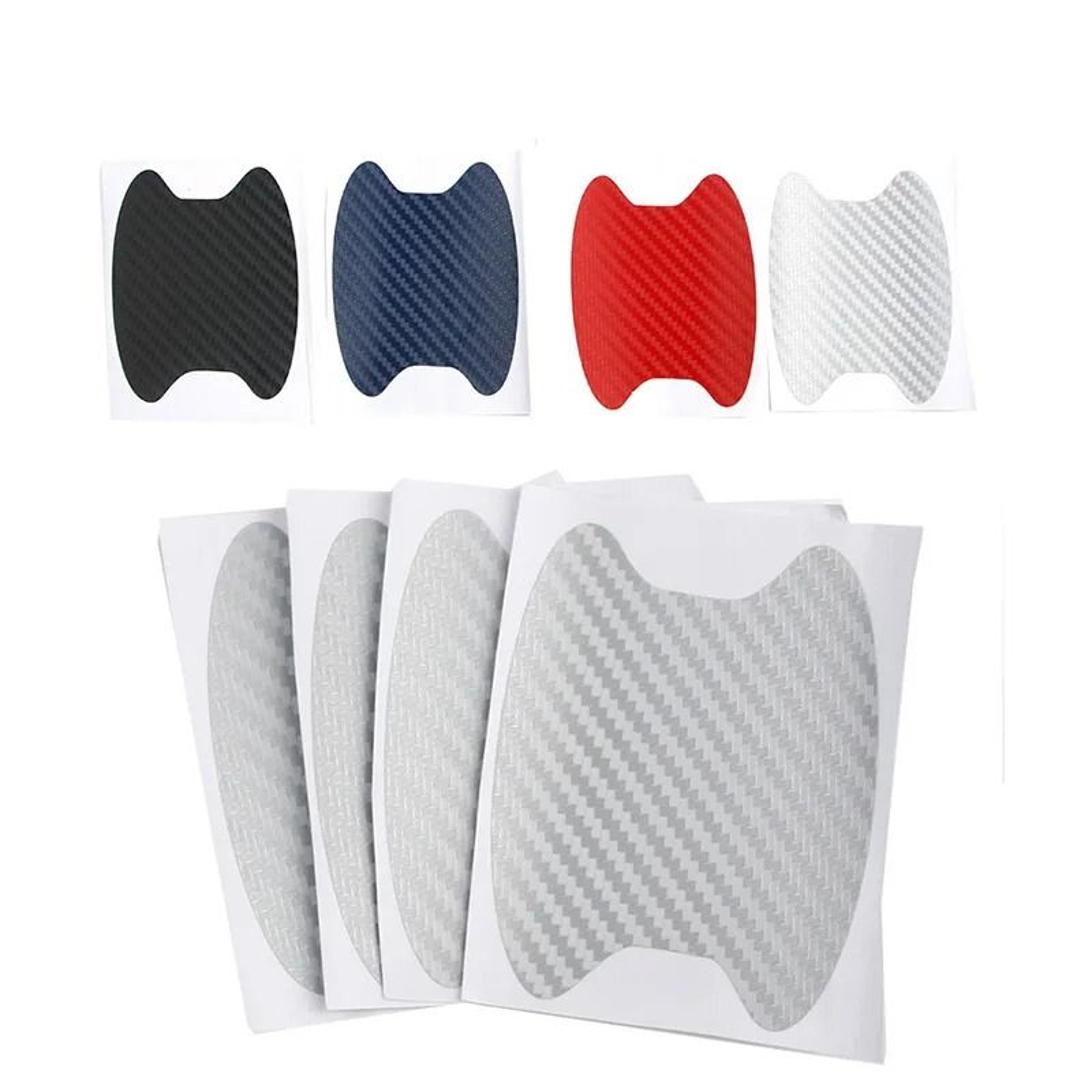 Carbon Fiber Car Door Handle Protection Stickers 0