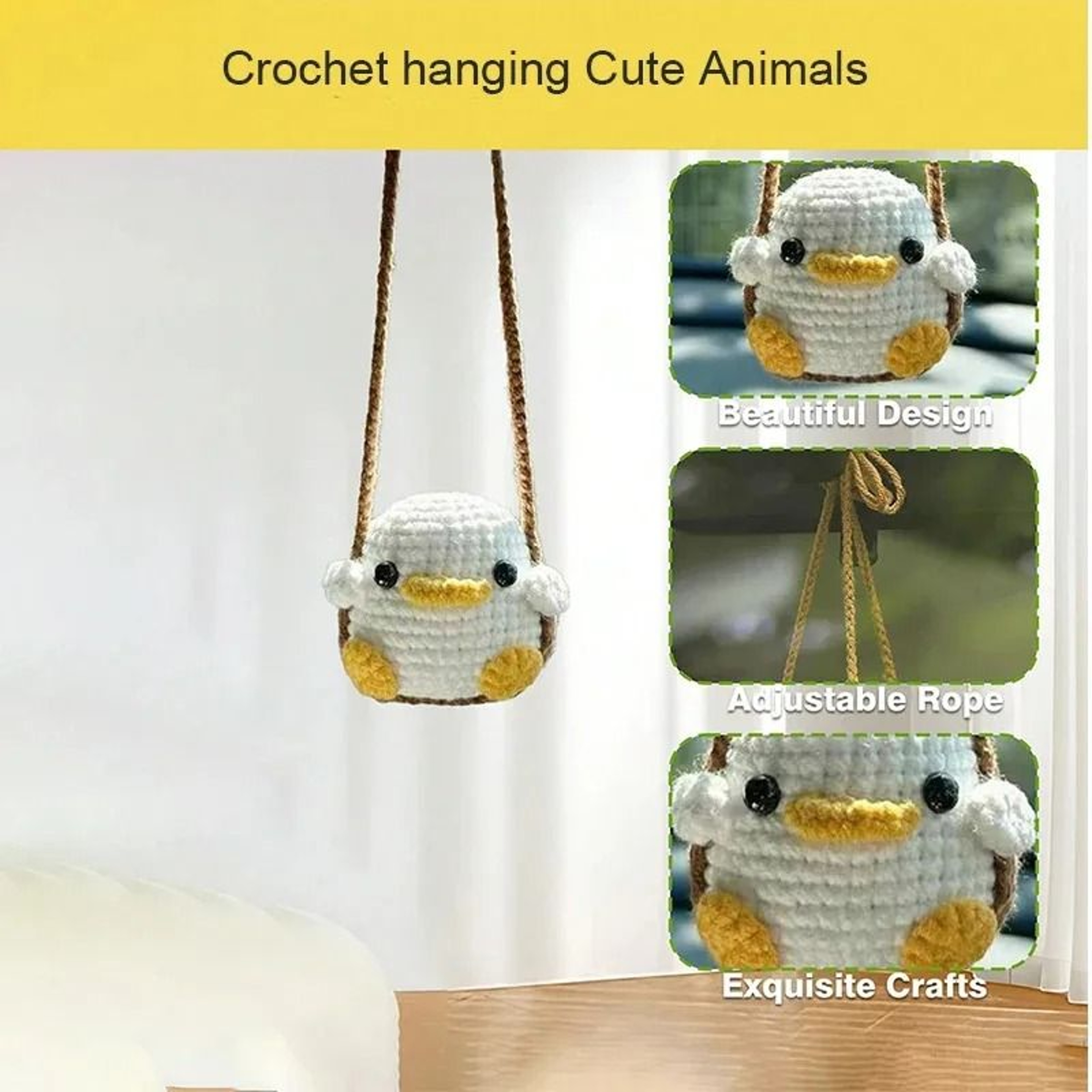 Crochet Animal Car Interior Pendant 4