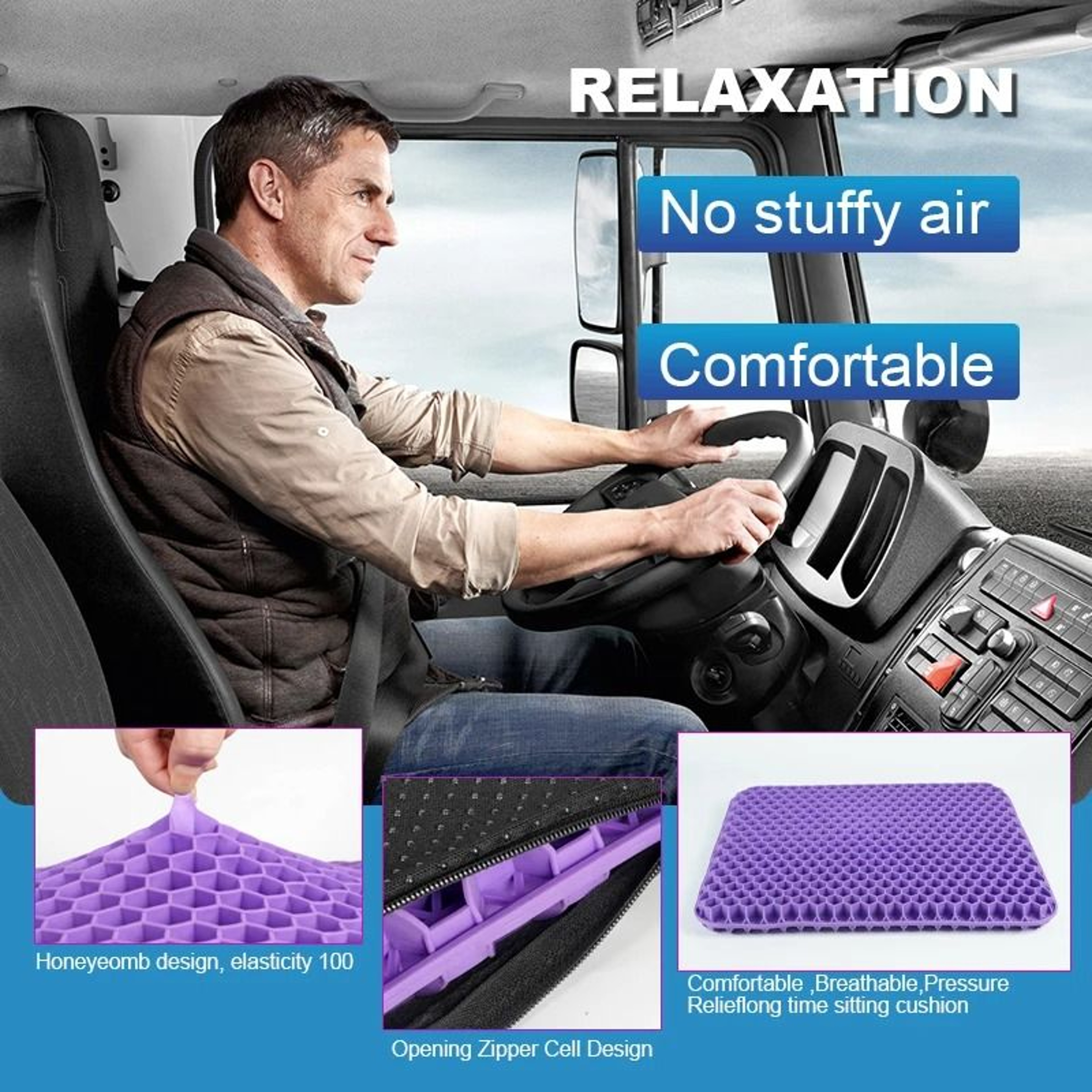 Gel Seat Cushion For Pressure Relief 1