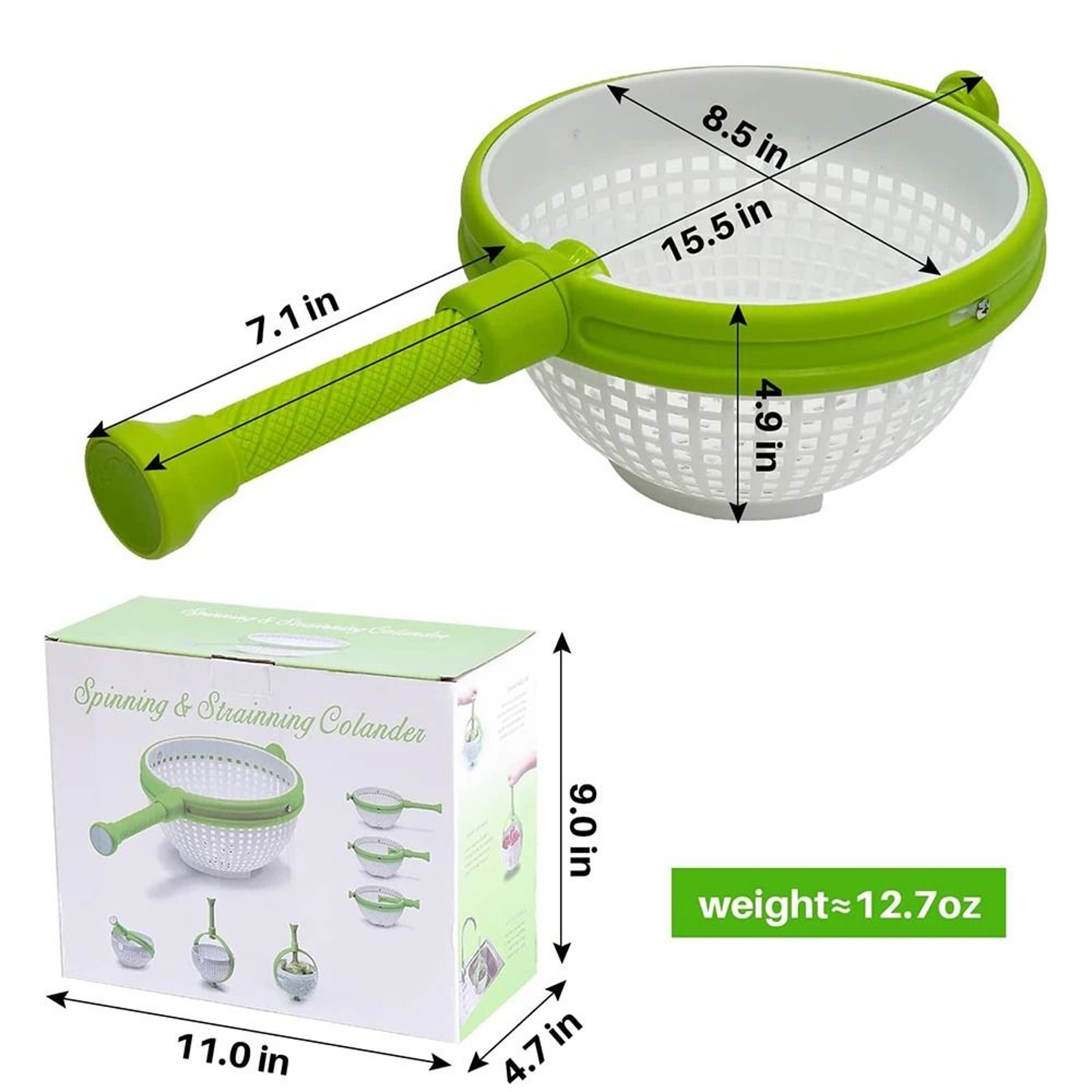 3Quart Large Capacity Salad Spinner 6