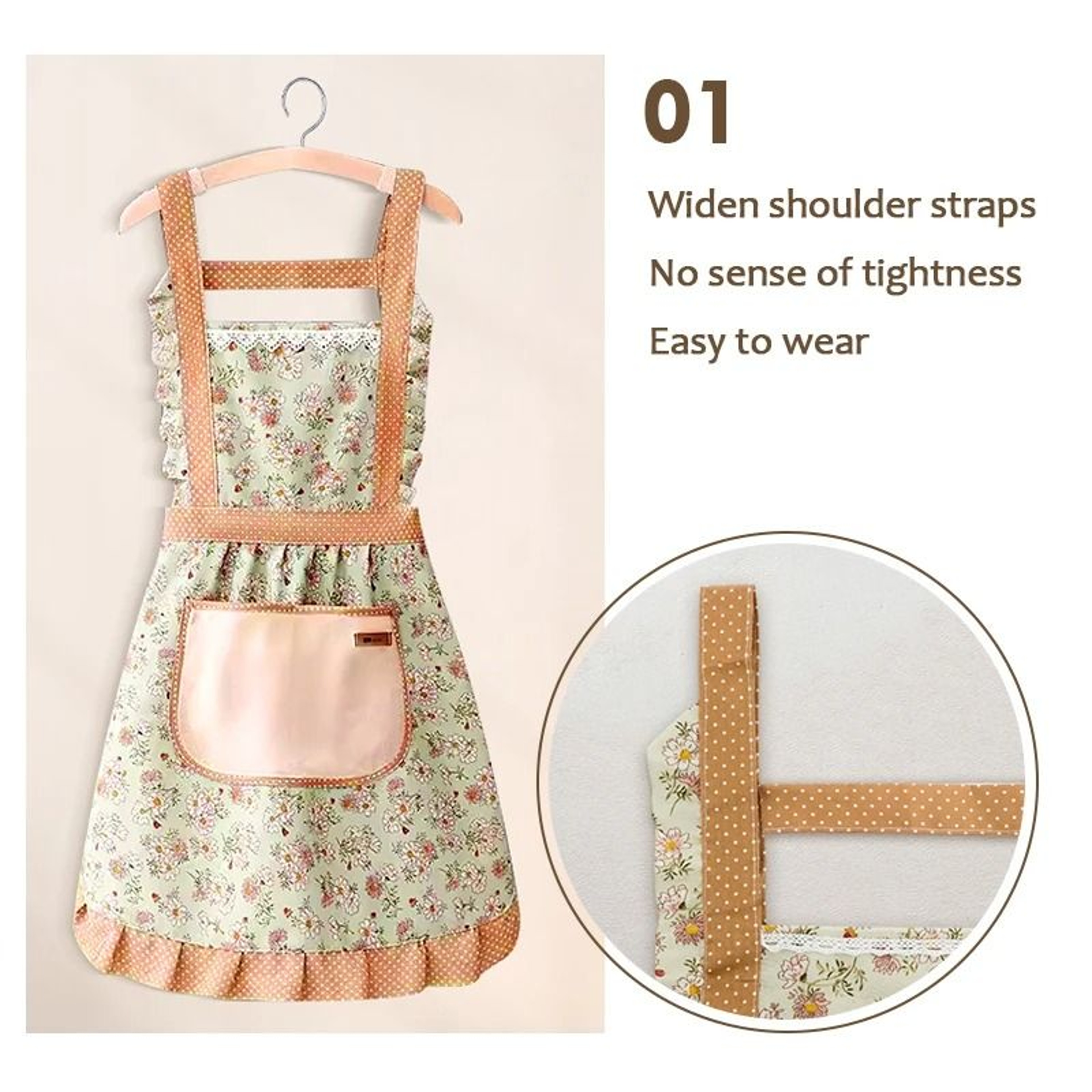 Floral Cotton Canvas Apron 3