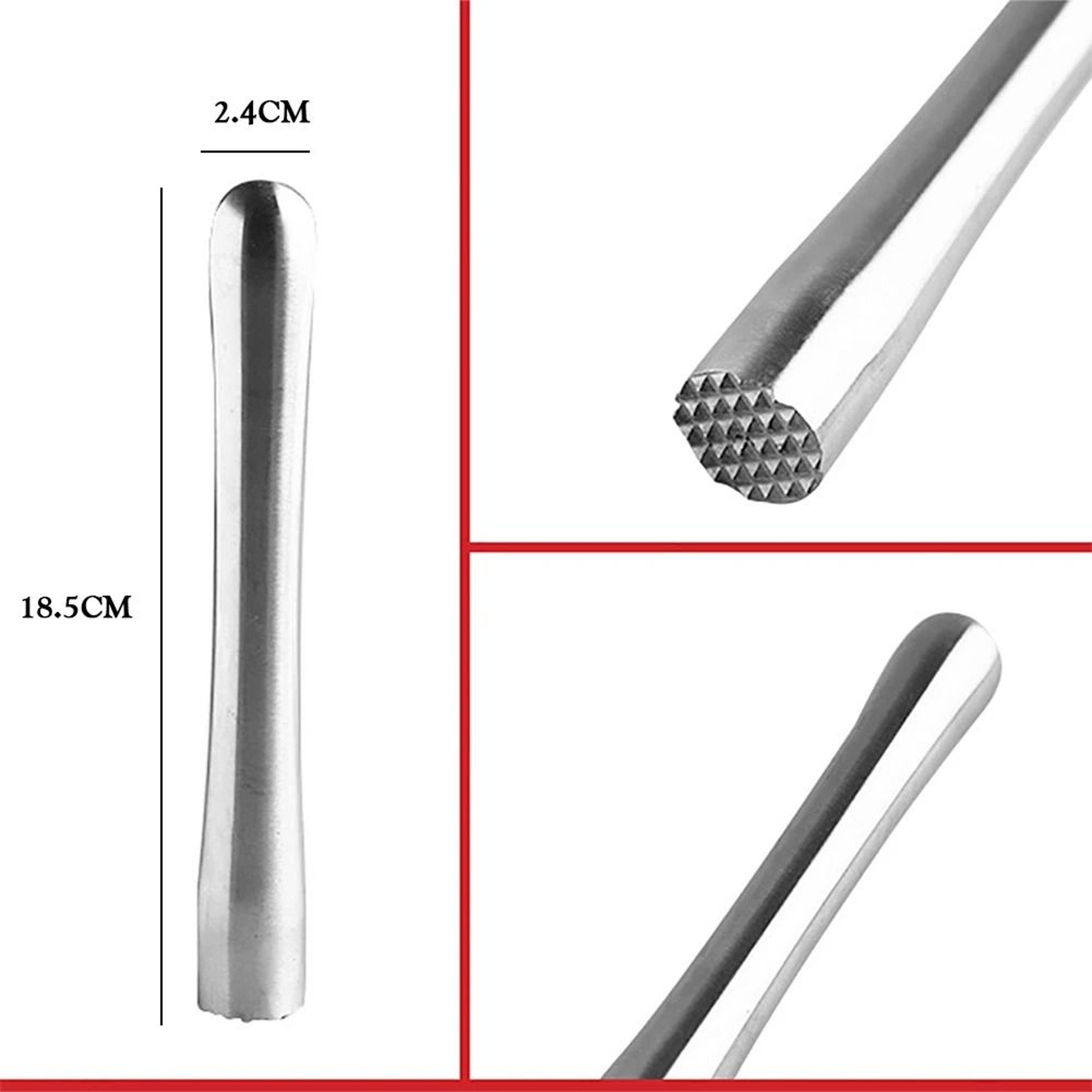 Stainless Steel Cocktail Muddler And Ice Crusher 5