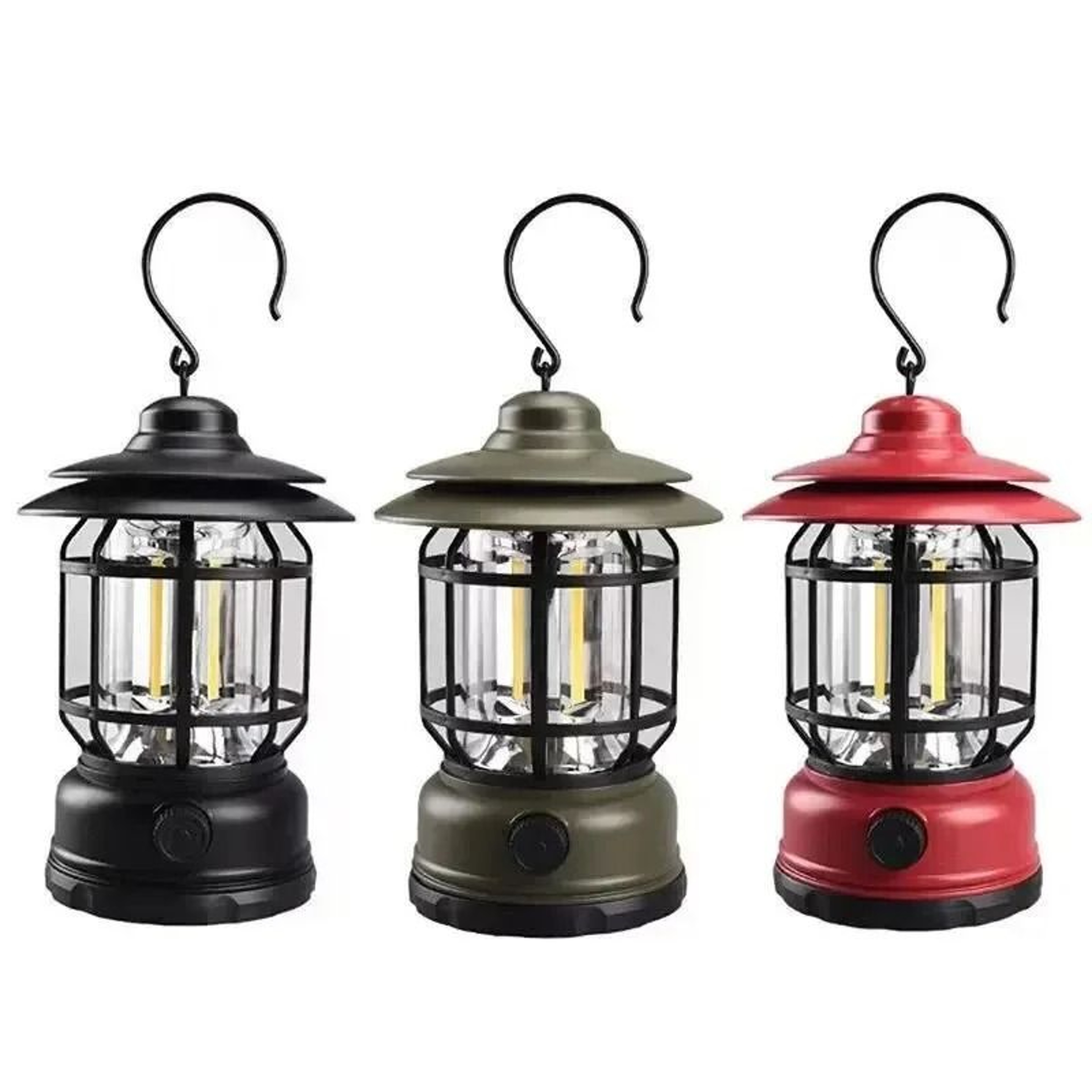 Retro Horse Lantern With Rechargeable LED MultiFunctional Outdoor Lighting 1