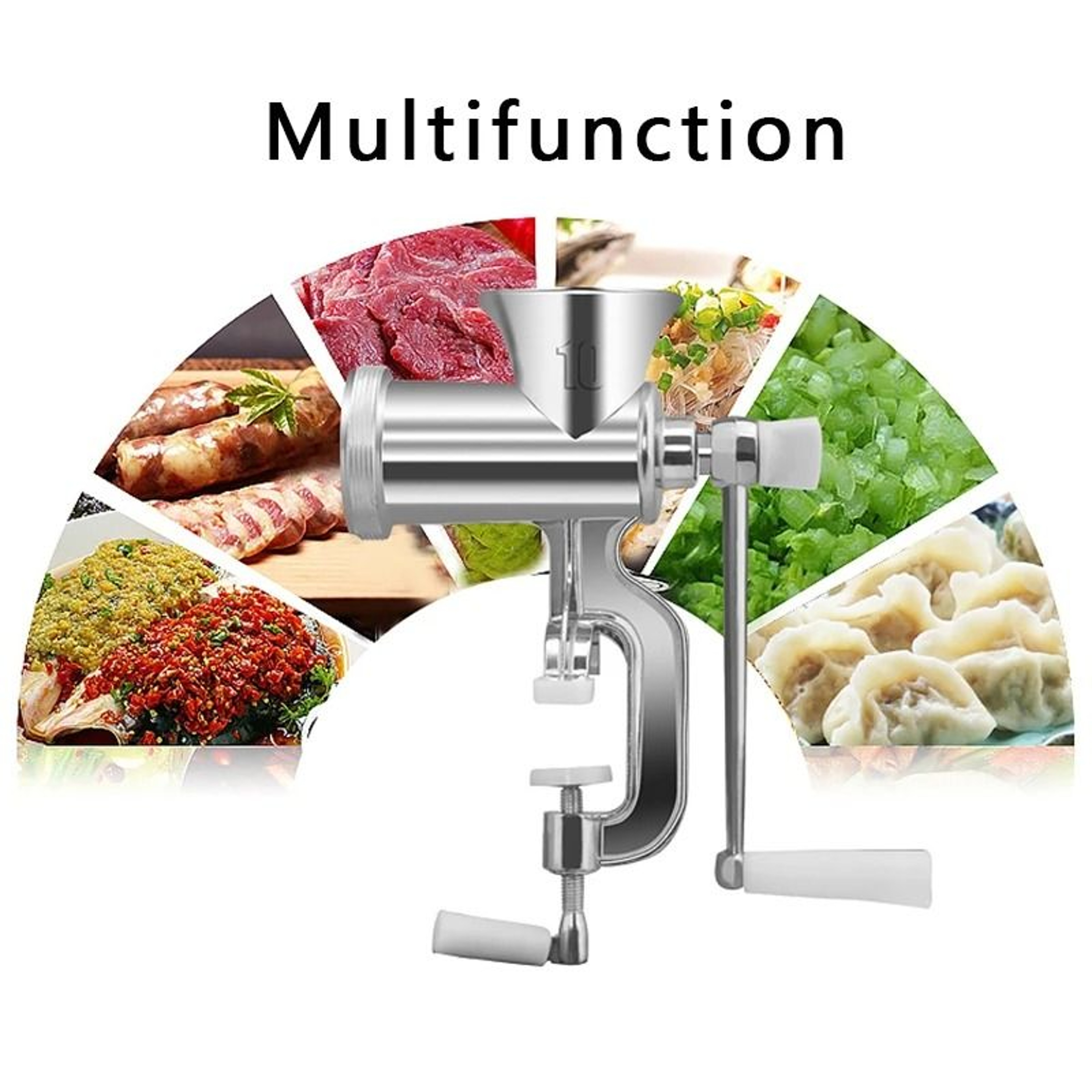 Manual Meat Grinder  Sausage Maker Machine With HeavyDuty Aluminum Alloy Framework 5