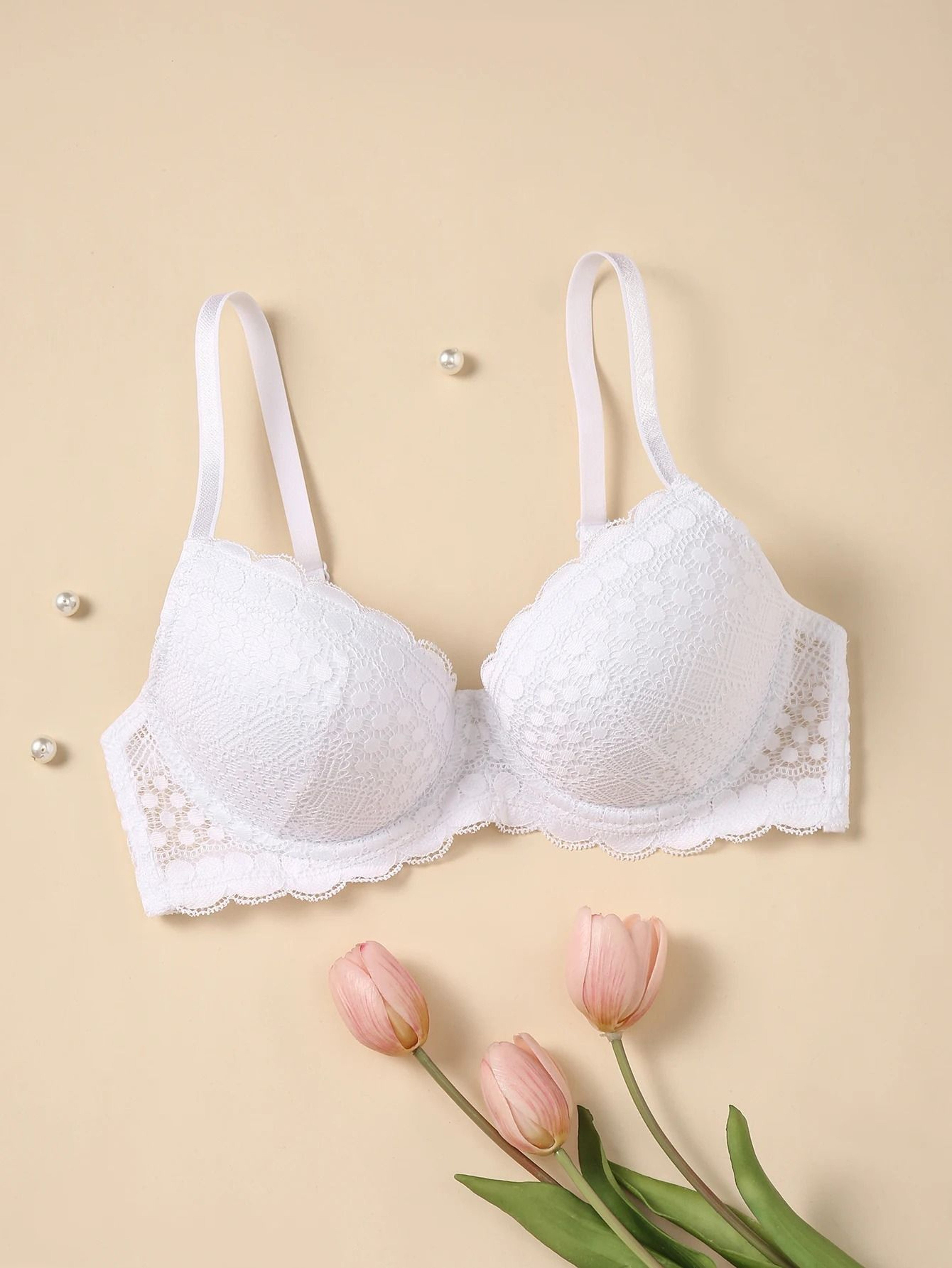 Womens Sexy Lace Comfortable Breathable Underwire PushUp Bra 9
