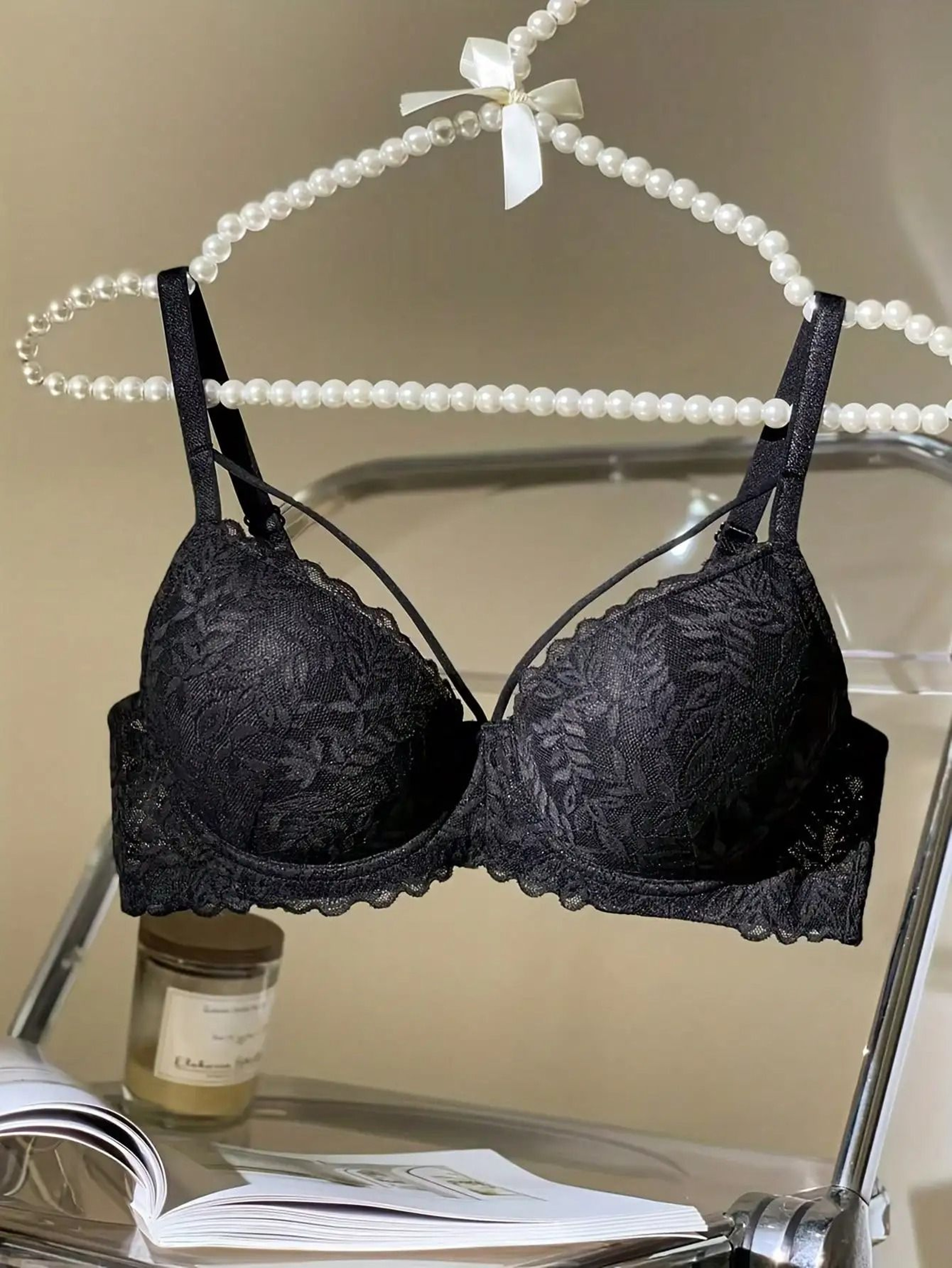 Womens Thin 34 Lace Sexy Beautiful PushUp AntiSagging Breathable Underwire Bra 4