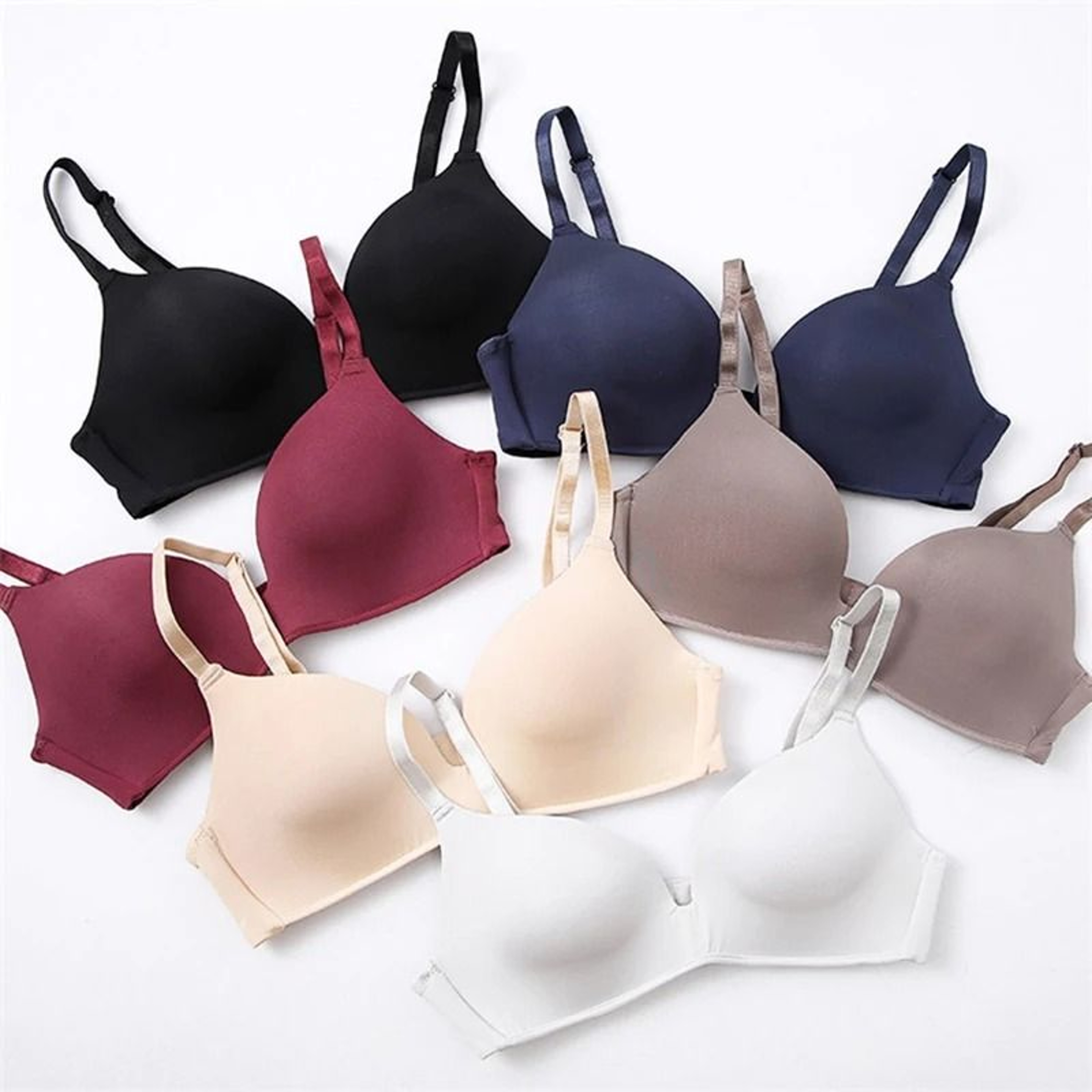 Ice Silk Bra For Women Comfort Wireless Gather Sexy Underwear Push Up Simple Lingerie Seamless Bras 0