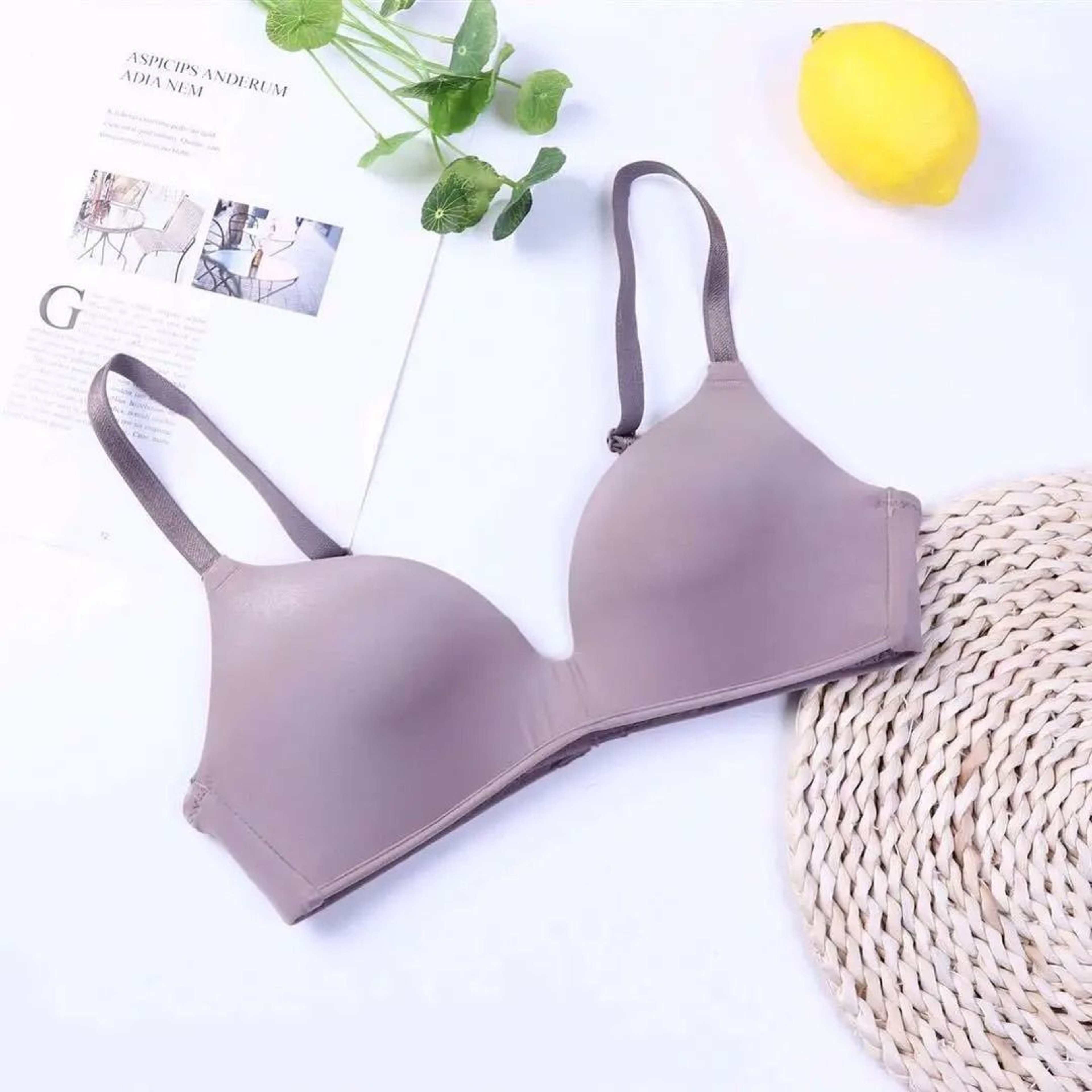 Ice Silk Bra For Women Comfort Wireless Gather Sexy Underwear Push Up Simple Lingerie Seamless Bras 9