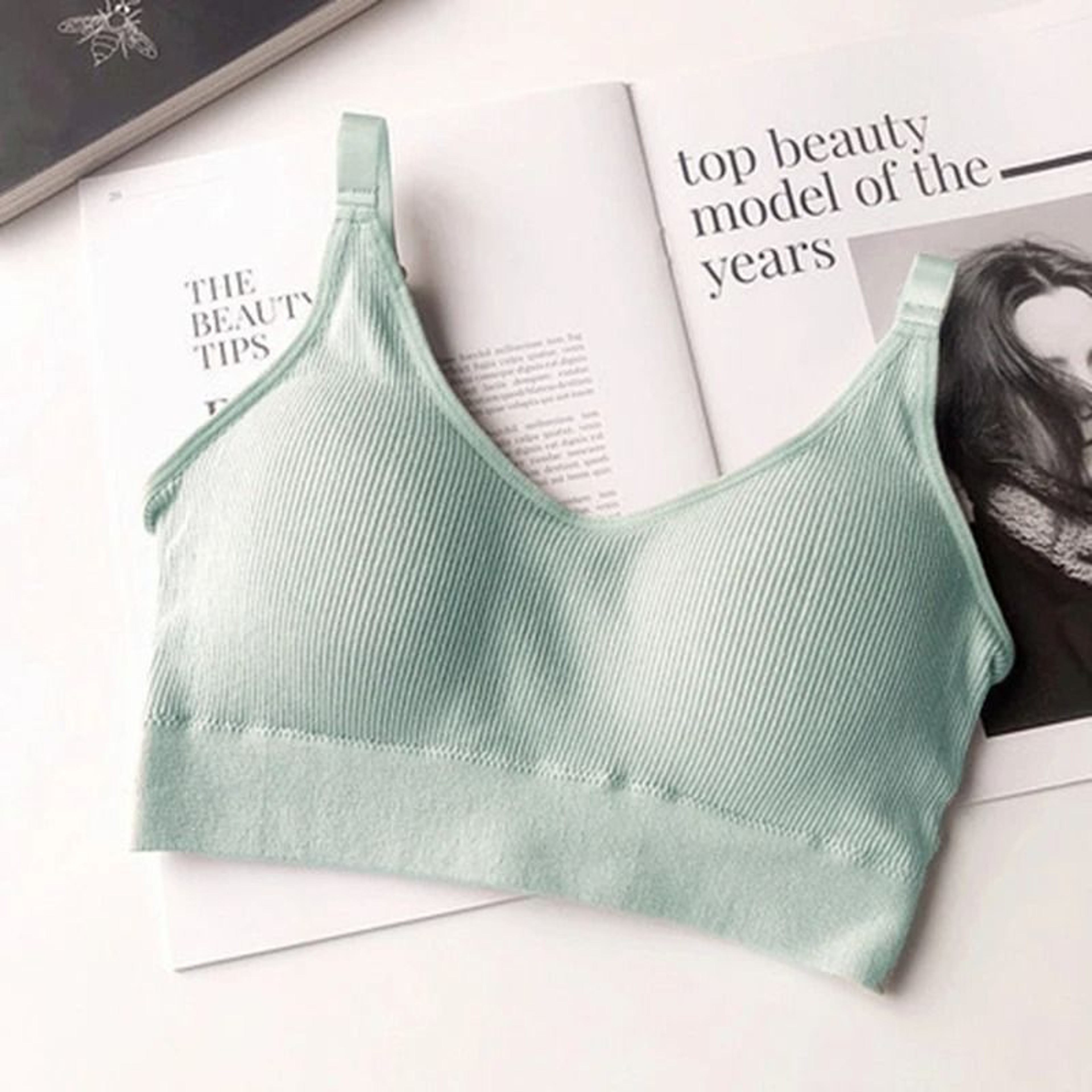 Womens Seamless Tube Top Crop Top Outdoor Sports Bra Cotton Underwear Brassiere 10