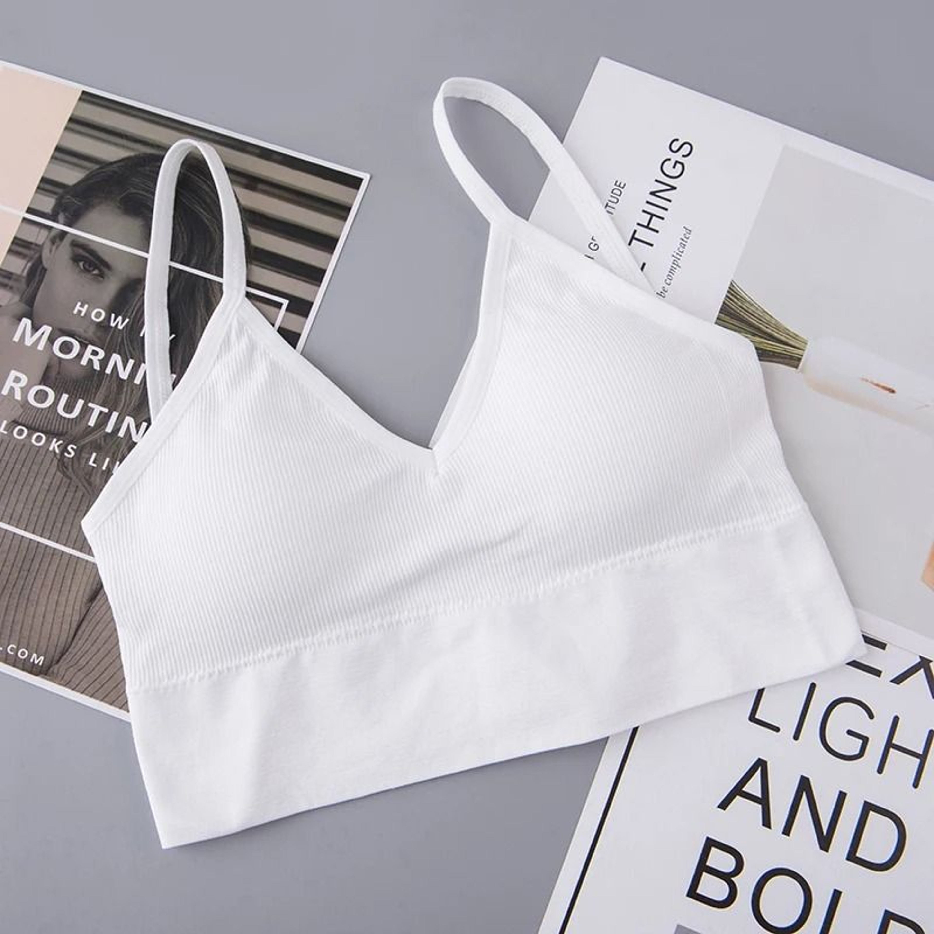 Womens Seamless Tube Top Crop Top Outdoor Sports Bra Cotton Underwear Brassiere 12
