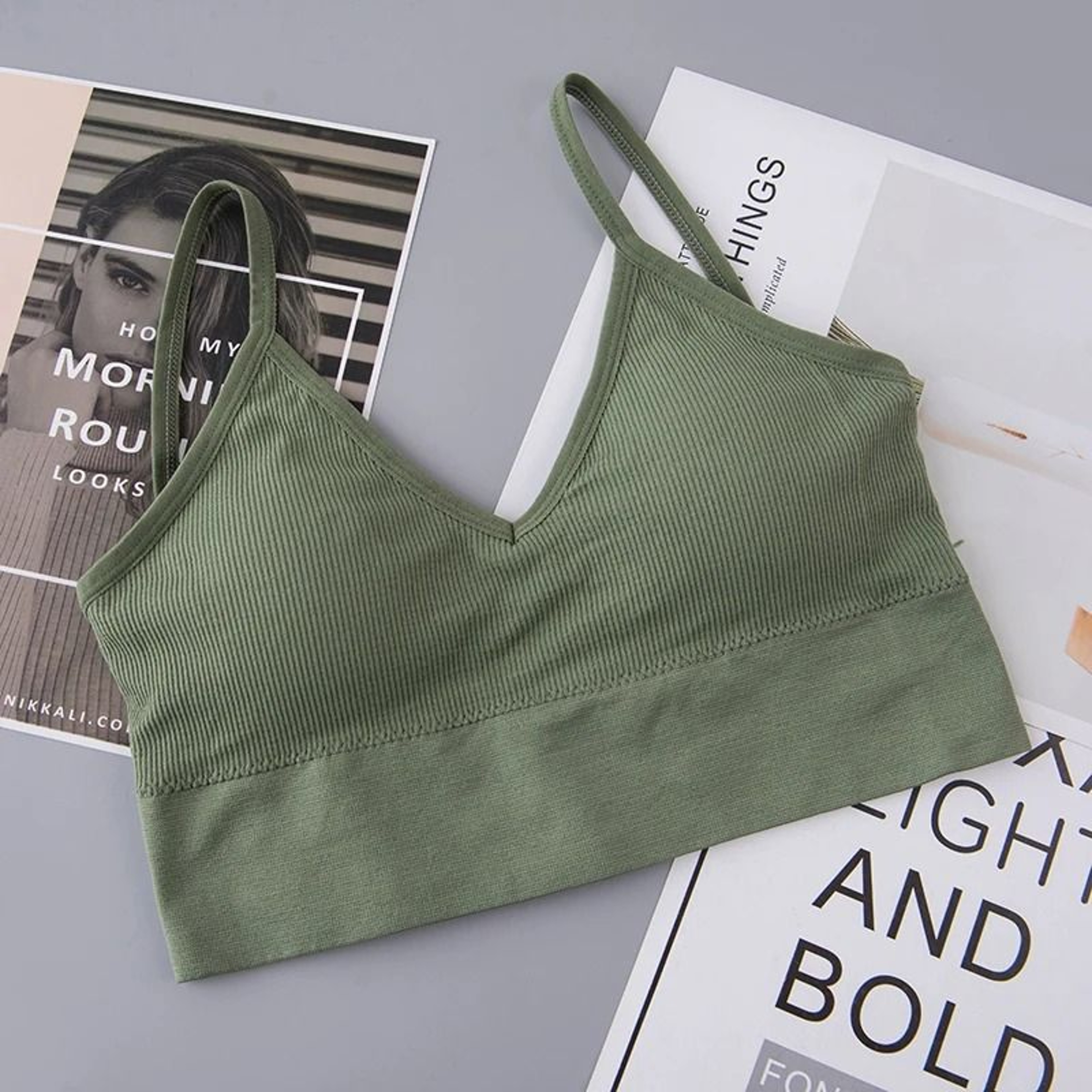 Womens Seamless Tube Top Crop Top Outdoor Sports Bra Cotton Underwear Brassiere 14