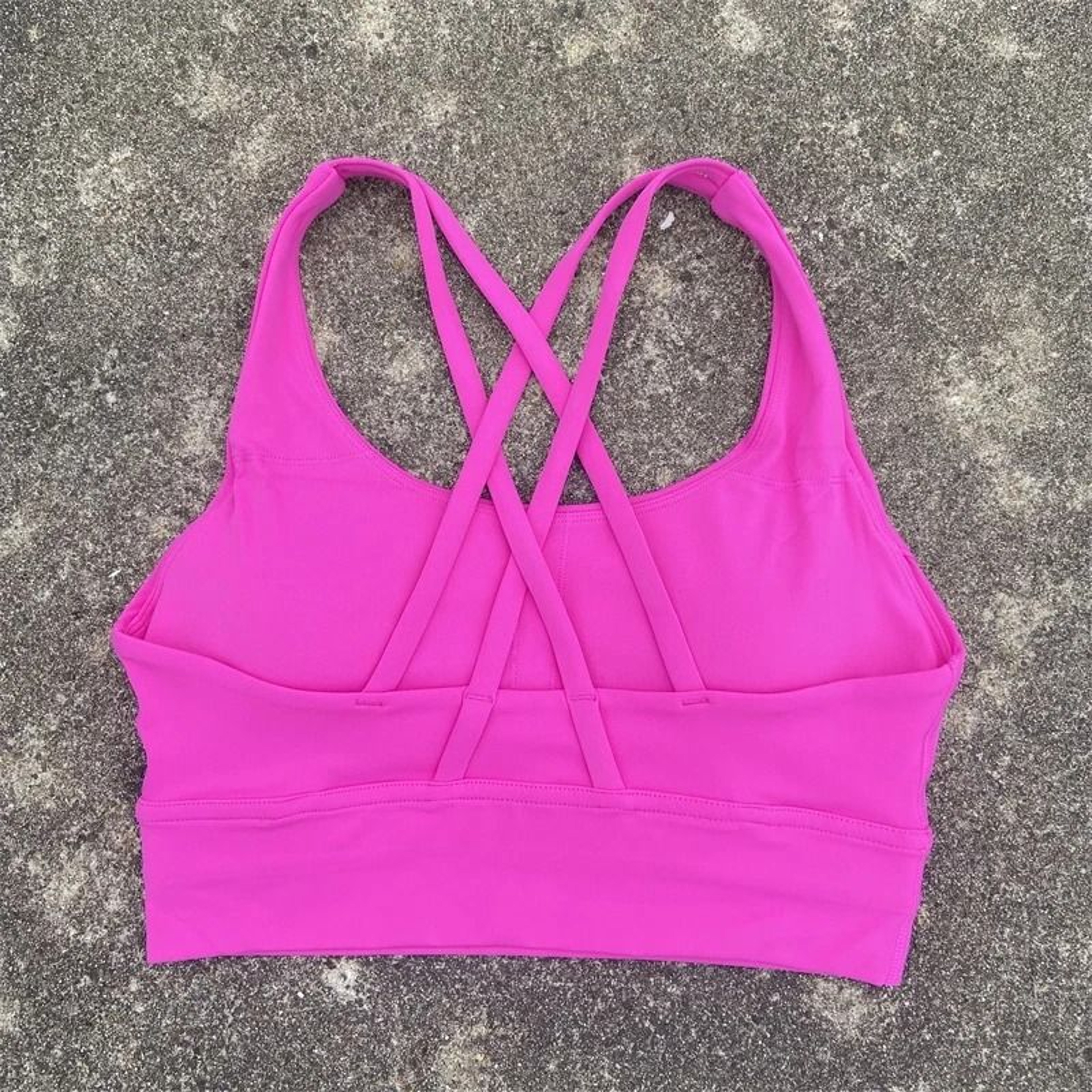 Solid Color Fitness Sport Bra Cross Back High Strength Comprehensive Training Top 7