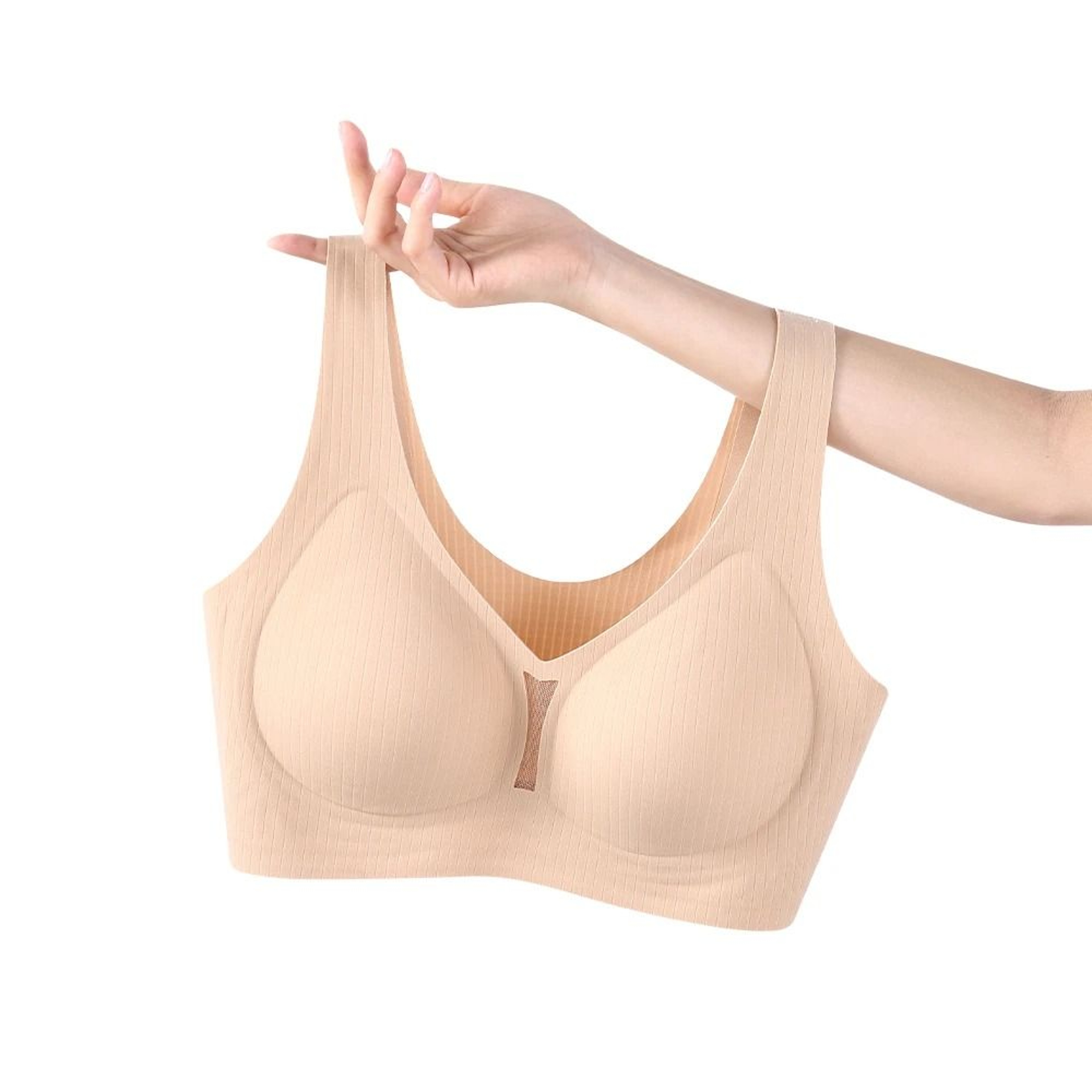 Nude Seamless OnePiece Gathered Bra Victoria Style Secret Wireless Top 8