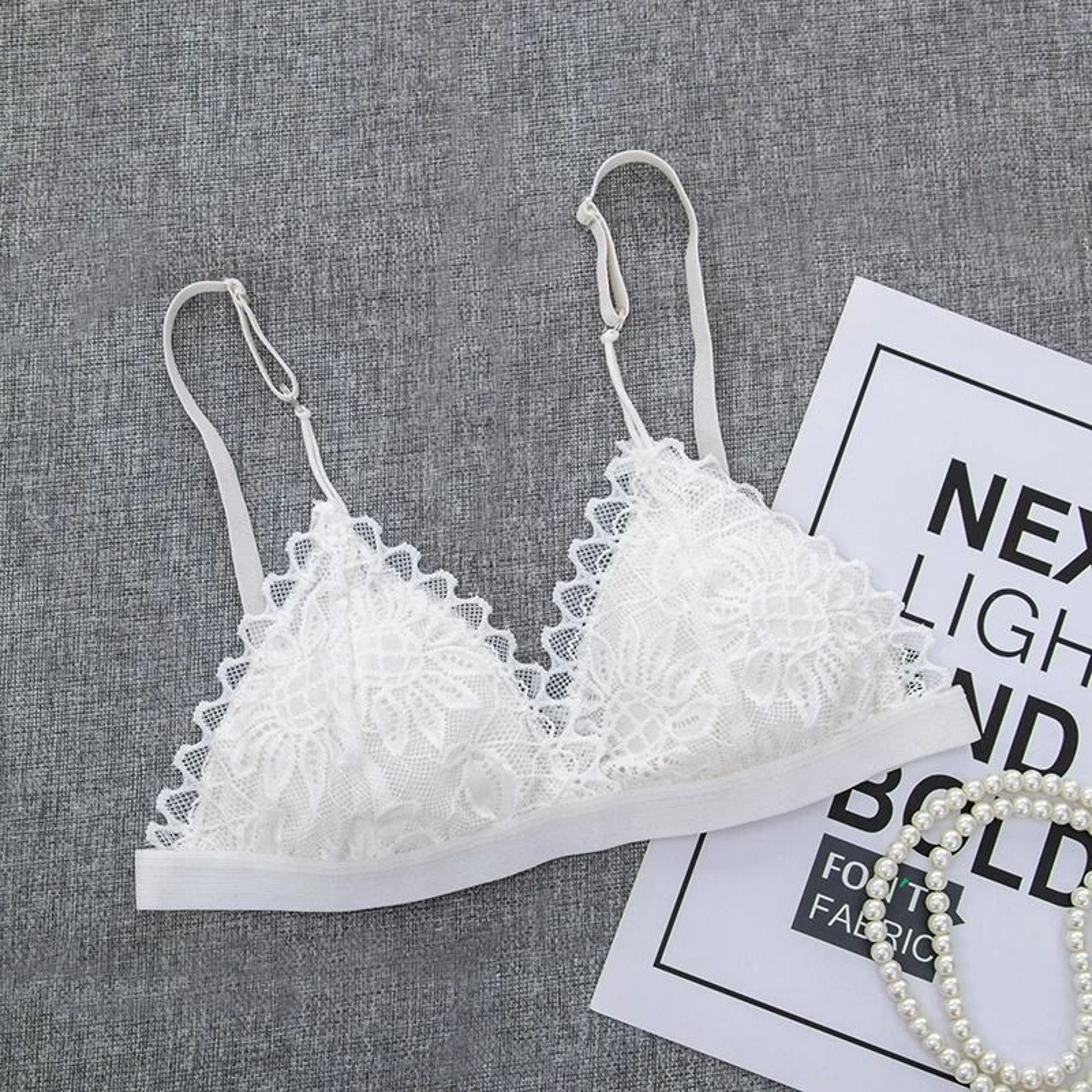 Women Sexy Floral Lace Wire Free Unpadded Bralette Ultra Thin Brassiere 6