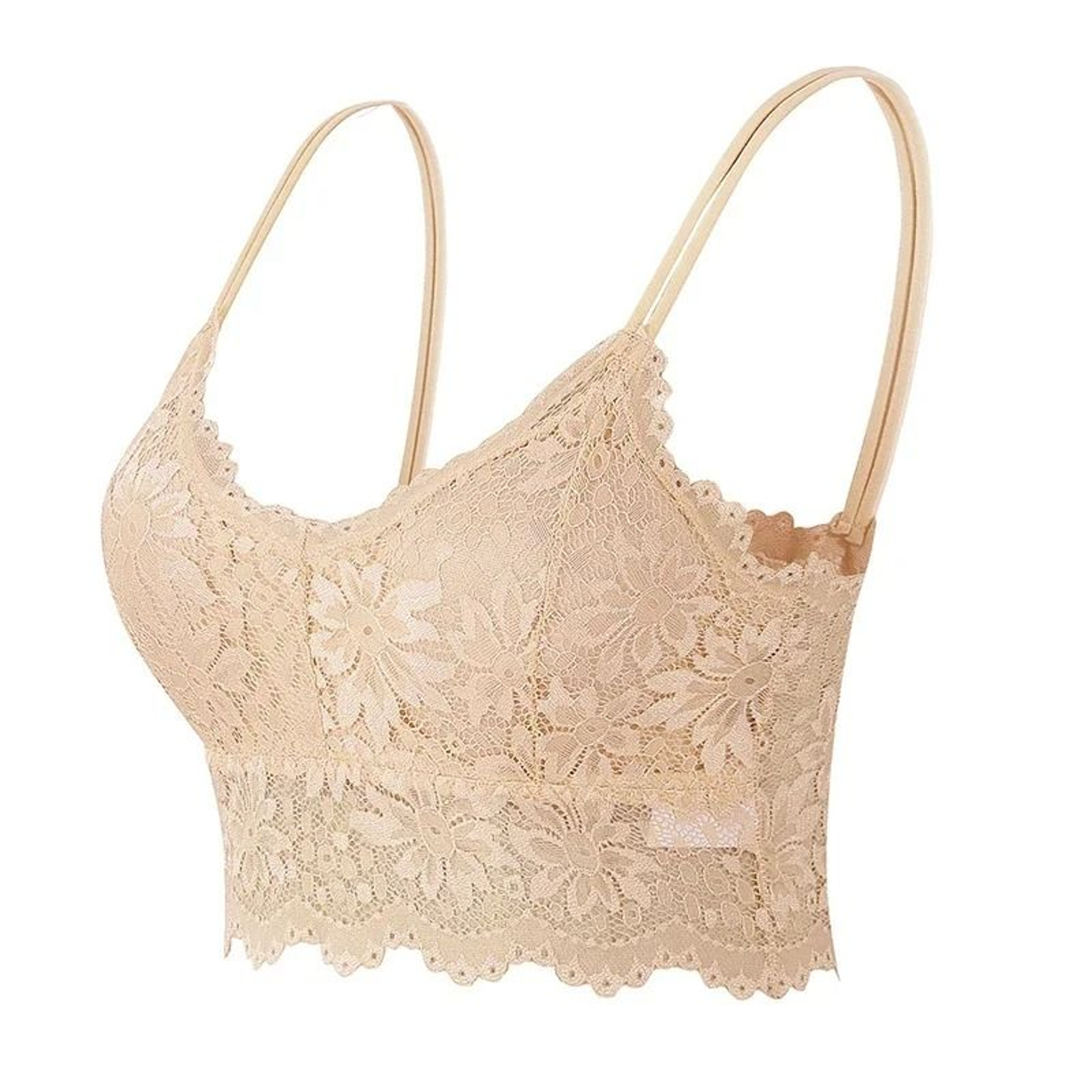 New Womens Seamless Lace Hollow Out Wireless Bralette 5