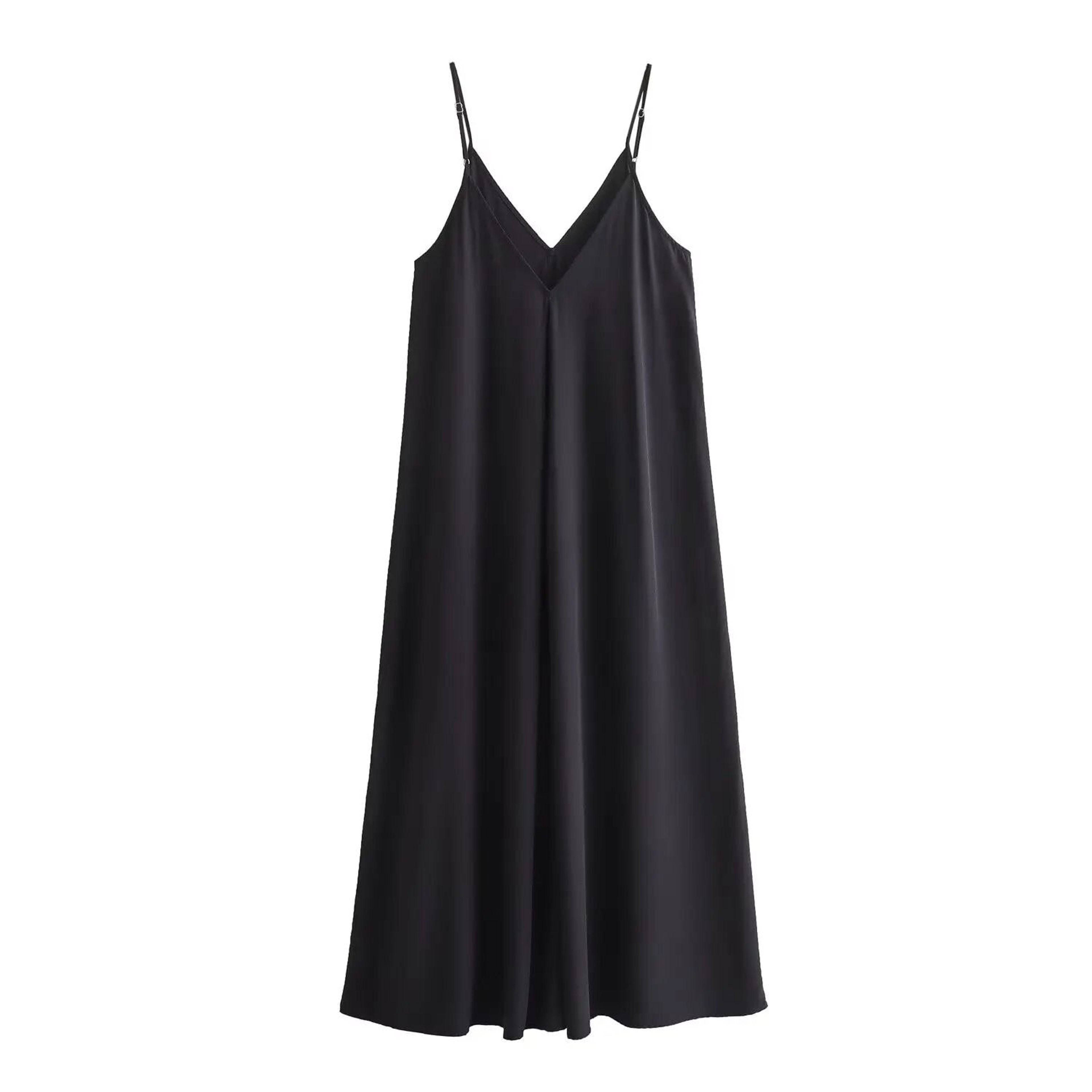 MUJER Black Slip  Red Draped Backless Maxi Dress 3