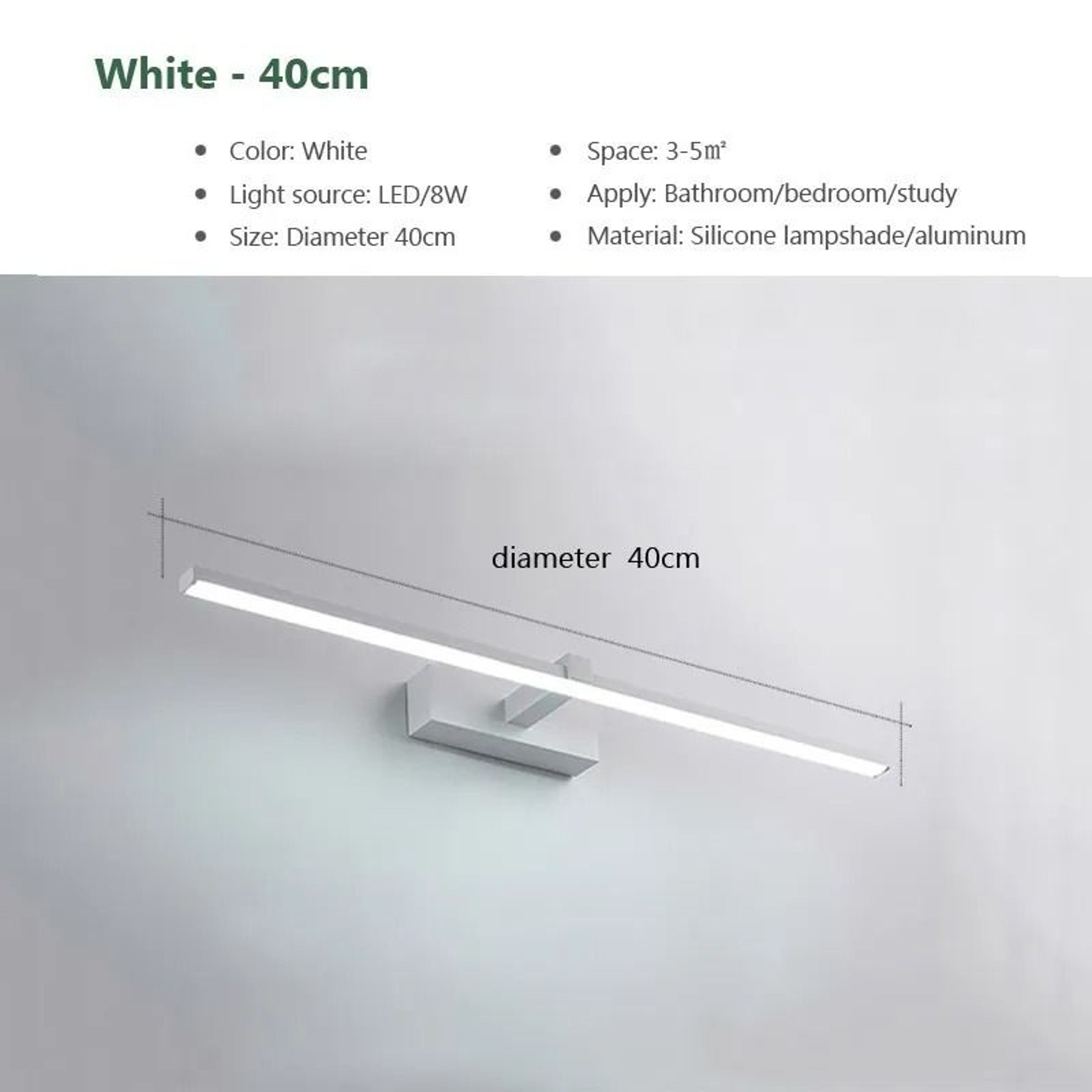 Modern Modern Waterproof LED Bathroom Mirror  Wall Lamp 7