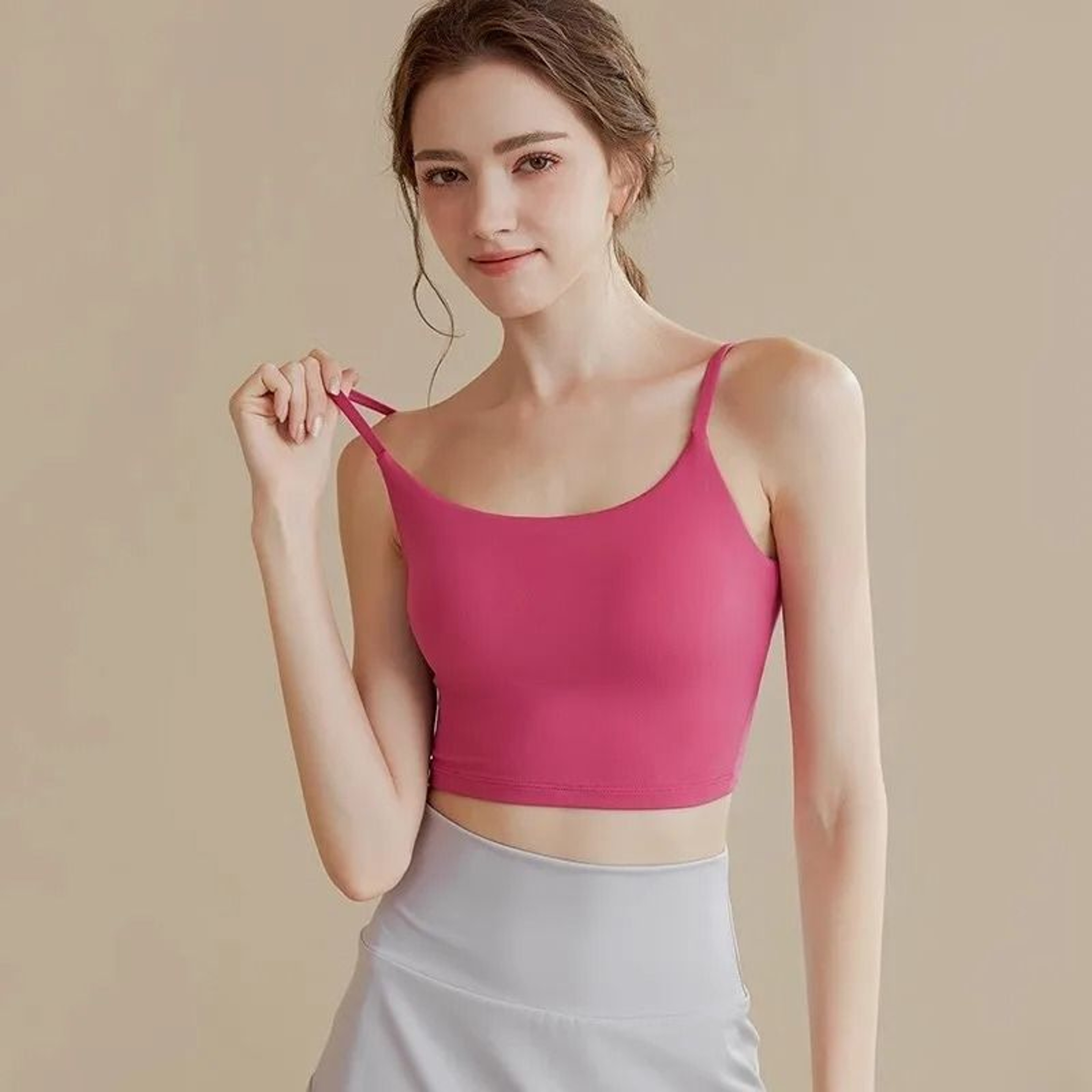 Sports Bra Top For Women Push Up Fixed Padded Fitness Vest 3