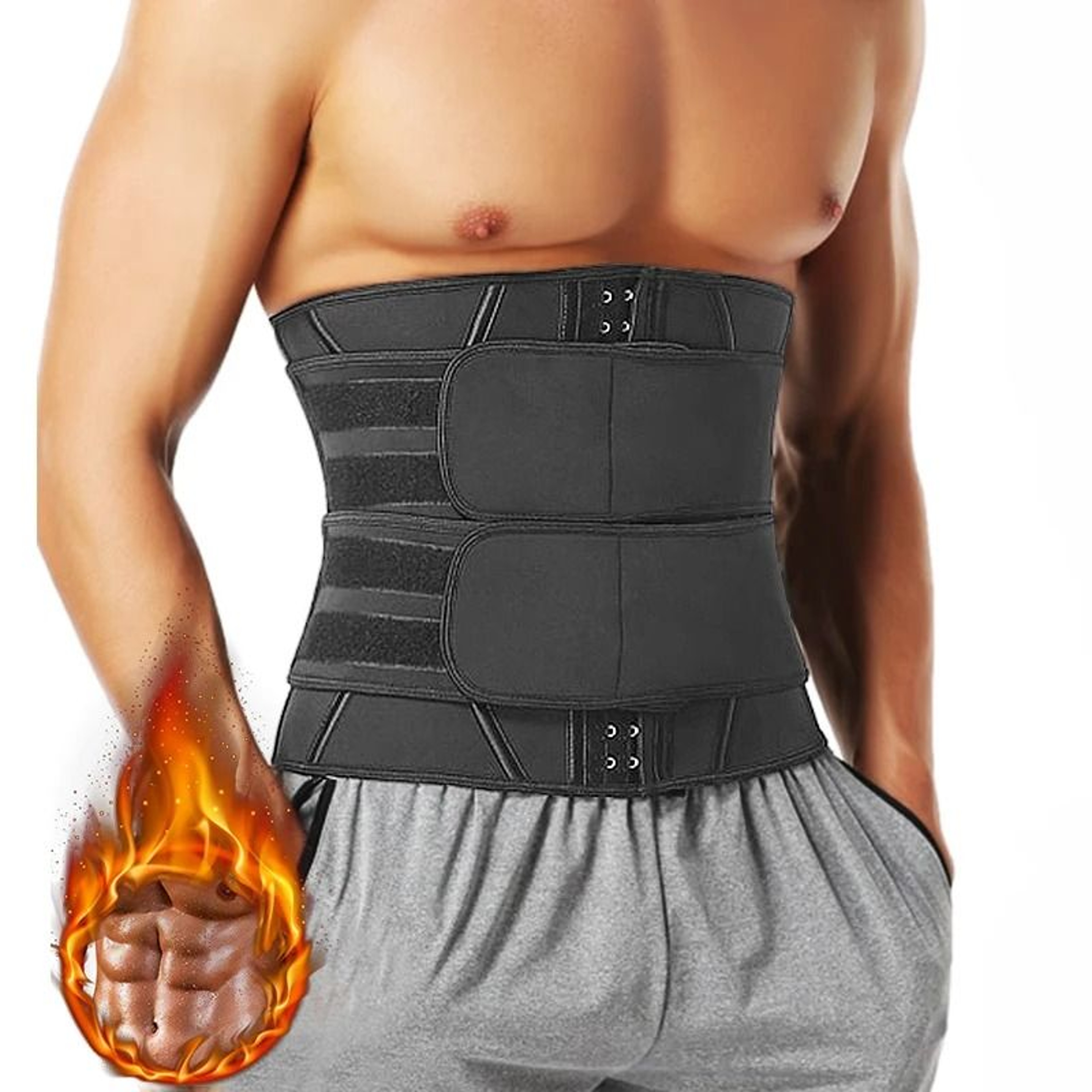 Mens Neoprene Abs Waist Shaper Sauna Sweat Band Belly Slimming Belt 0