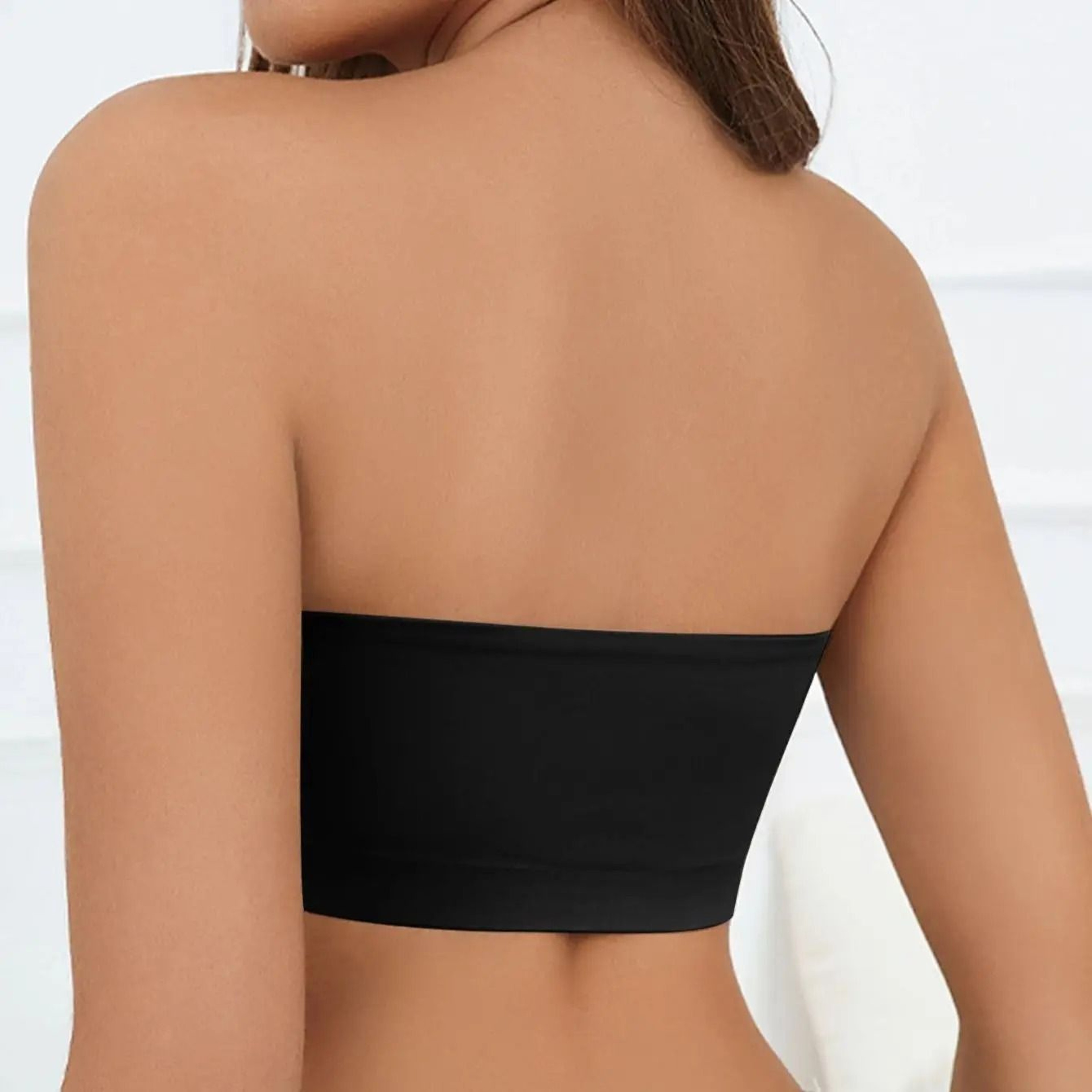 Varsbaby Women Tube Strapless Bra Chest Wrap Bandeau Unlined Seamless Underwear 4