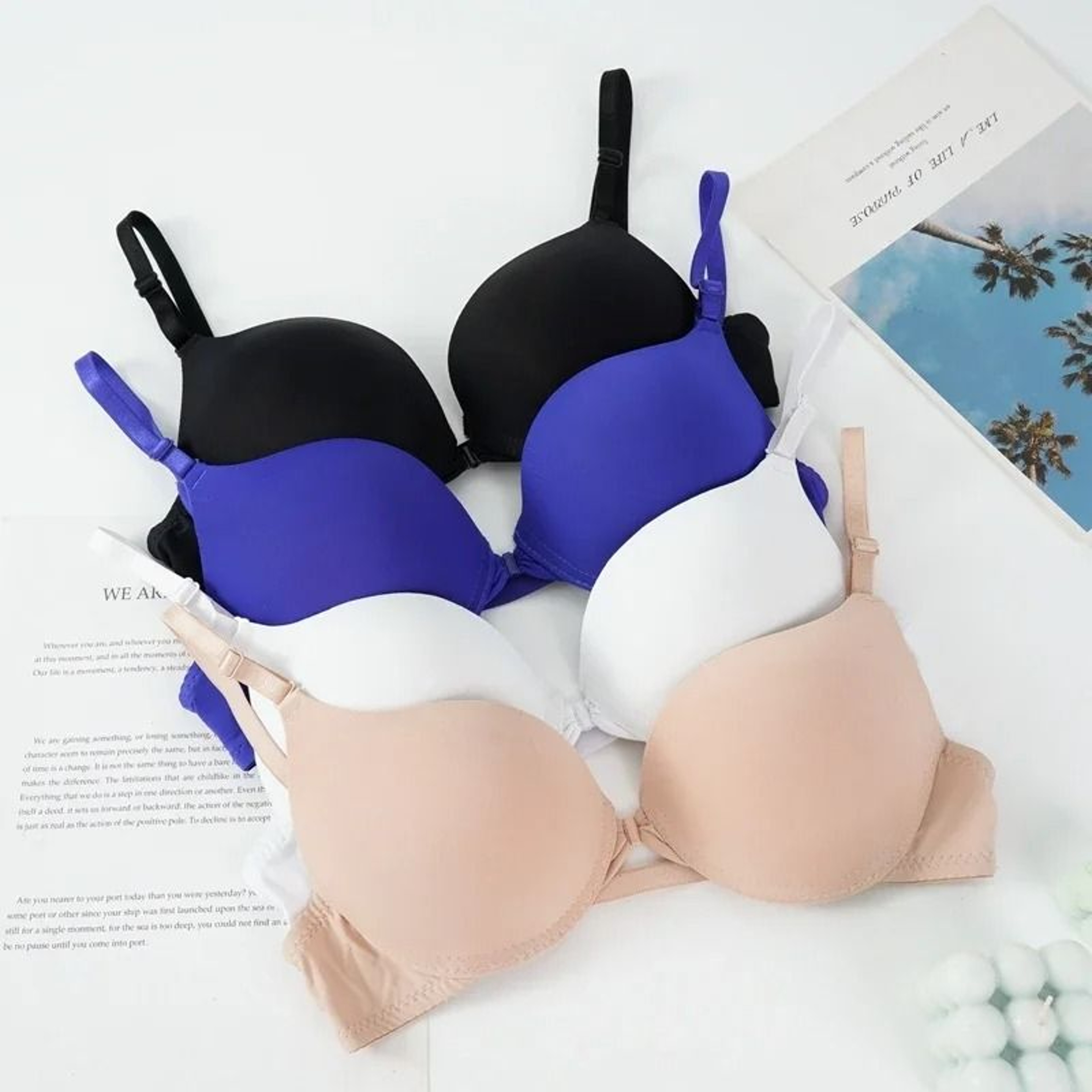 Sexy Push Up Front Buckle Seamless Bralette 2