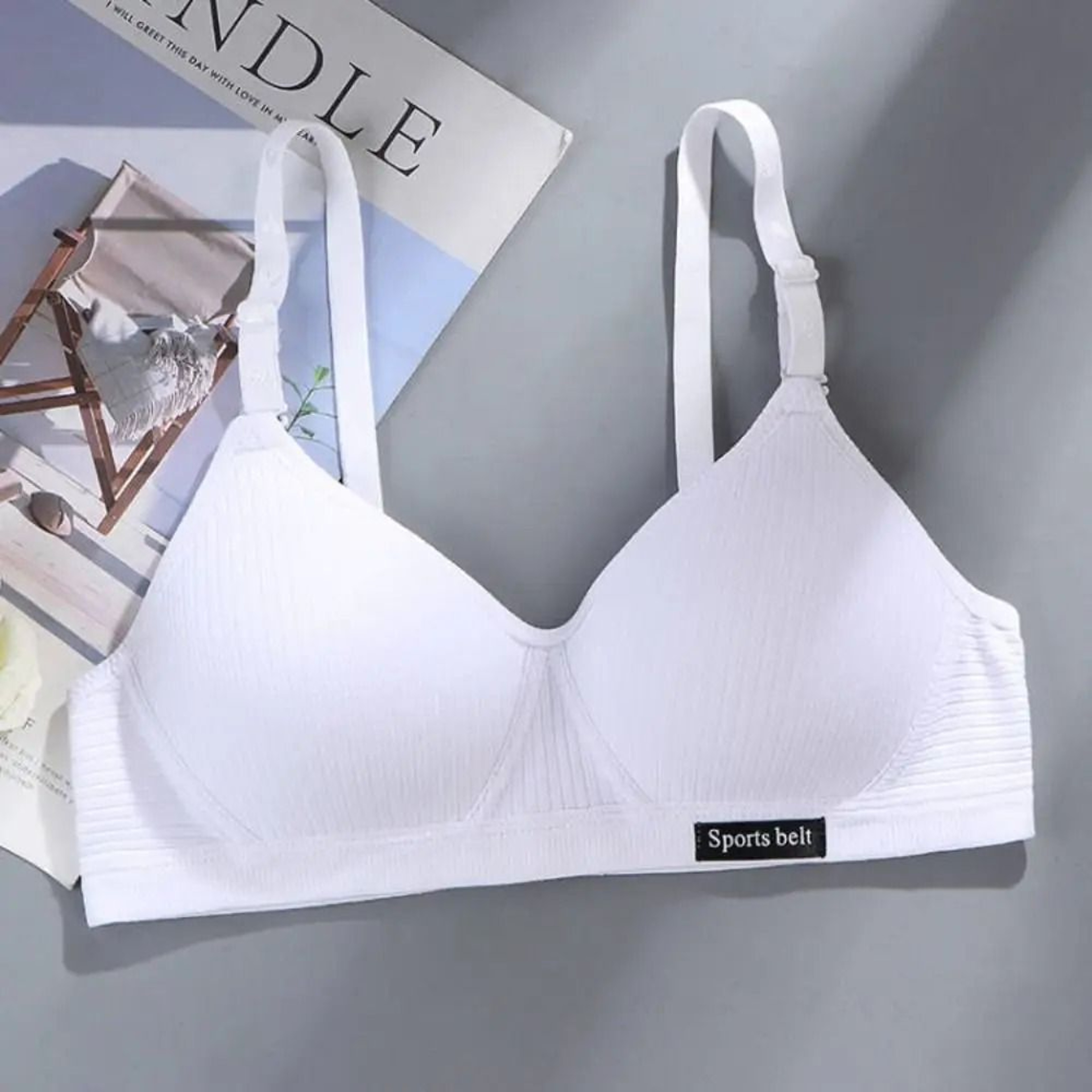 New Simple Cotton Student Bra Underwear  Comfortable Sleep  Sports Vest 11