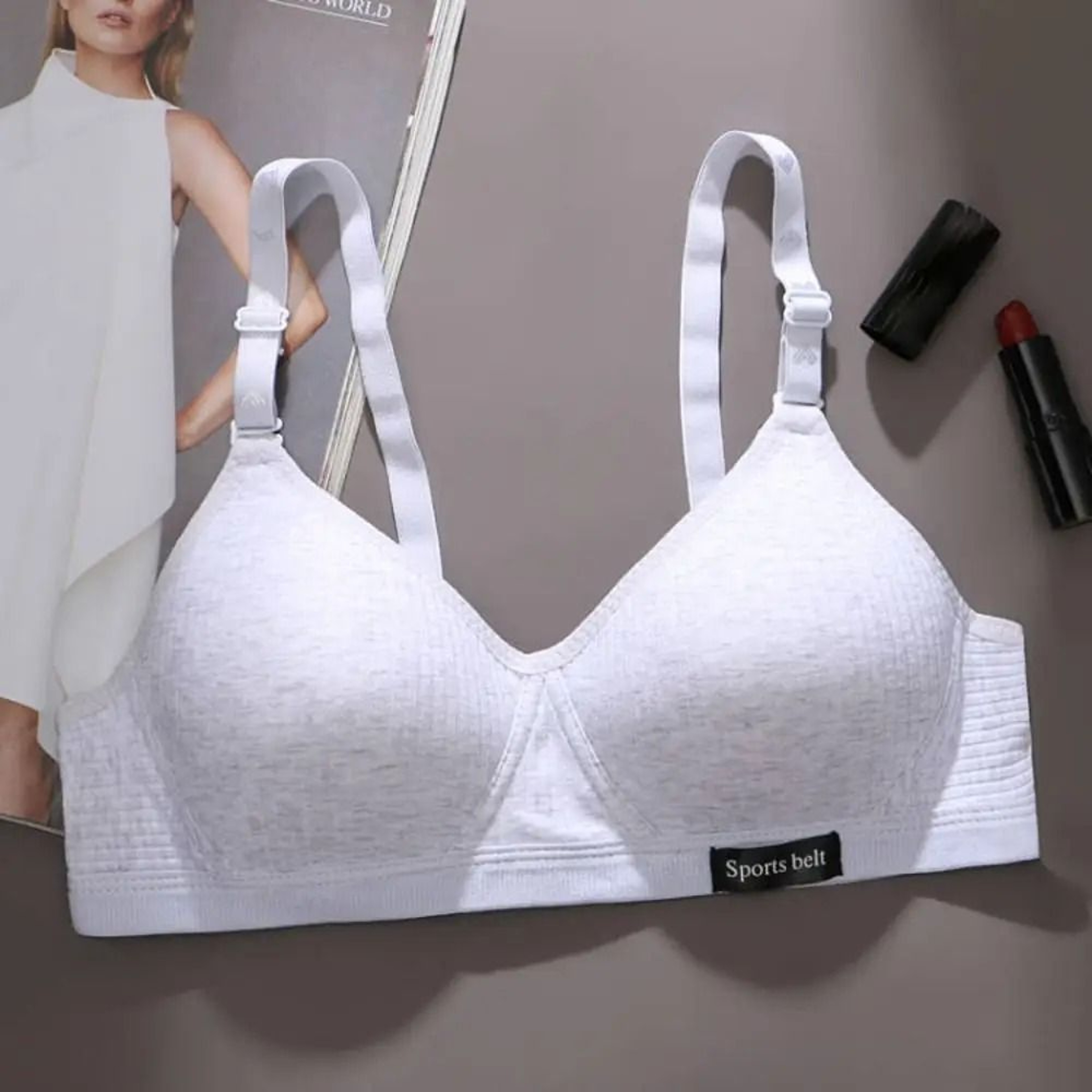 New Simple Cotton Student Bra Underwear  Comfortable Sleep  Sports Vest 18
