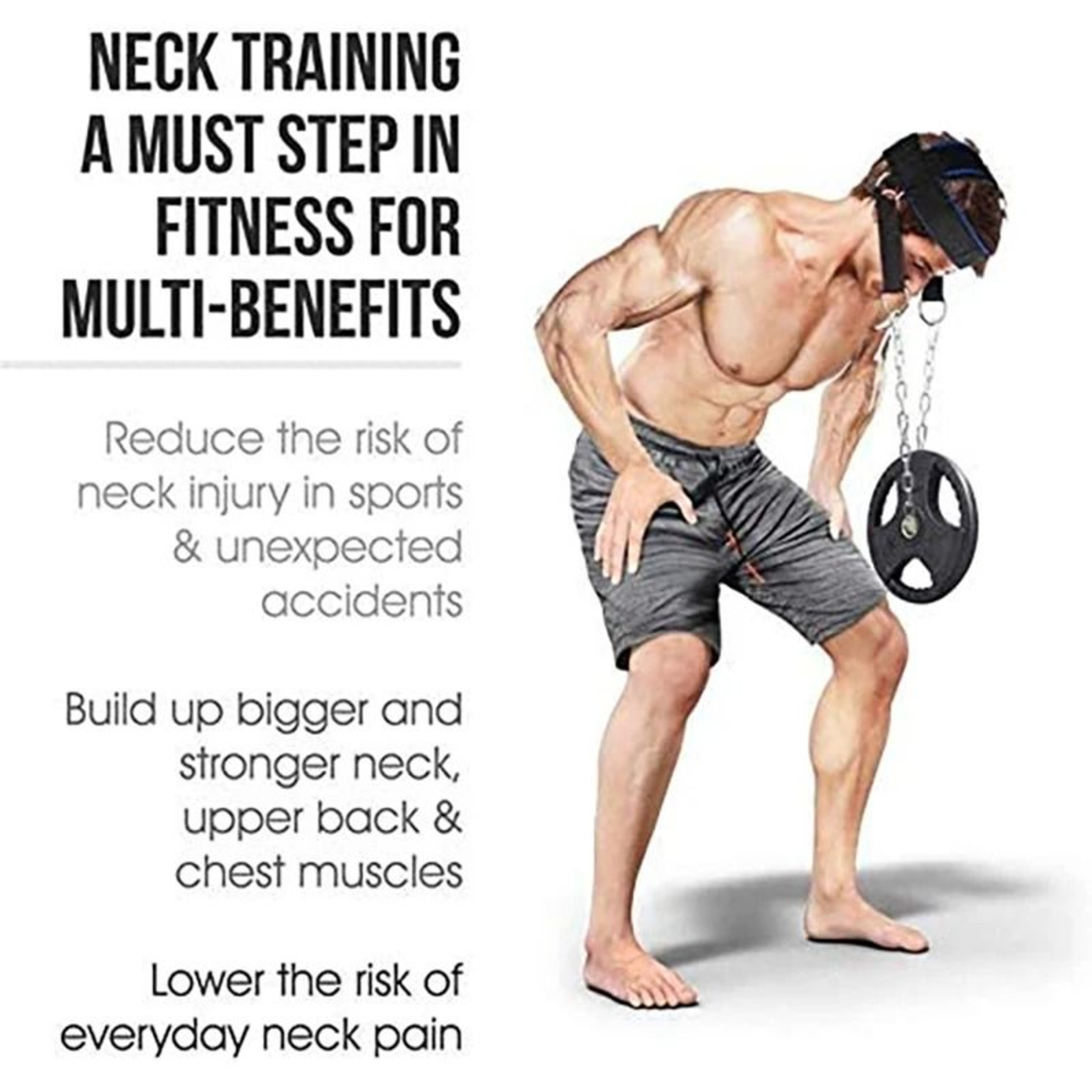 Head Neck Training Harness  Adjustable Weight Bearing Power Strap 4